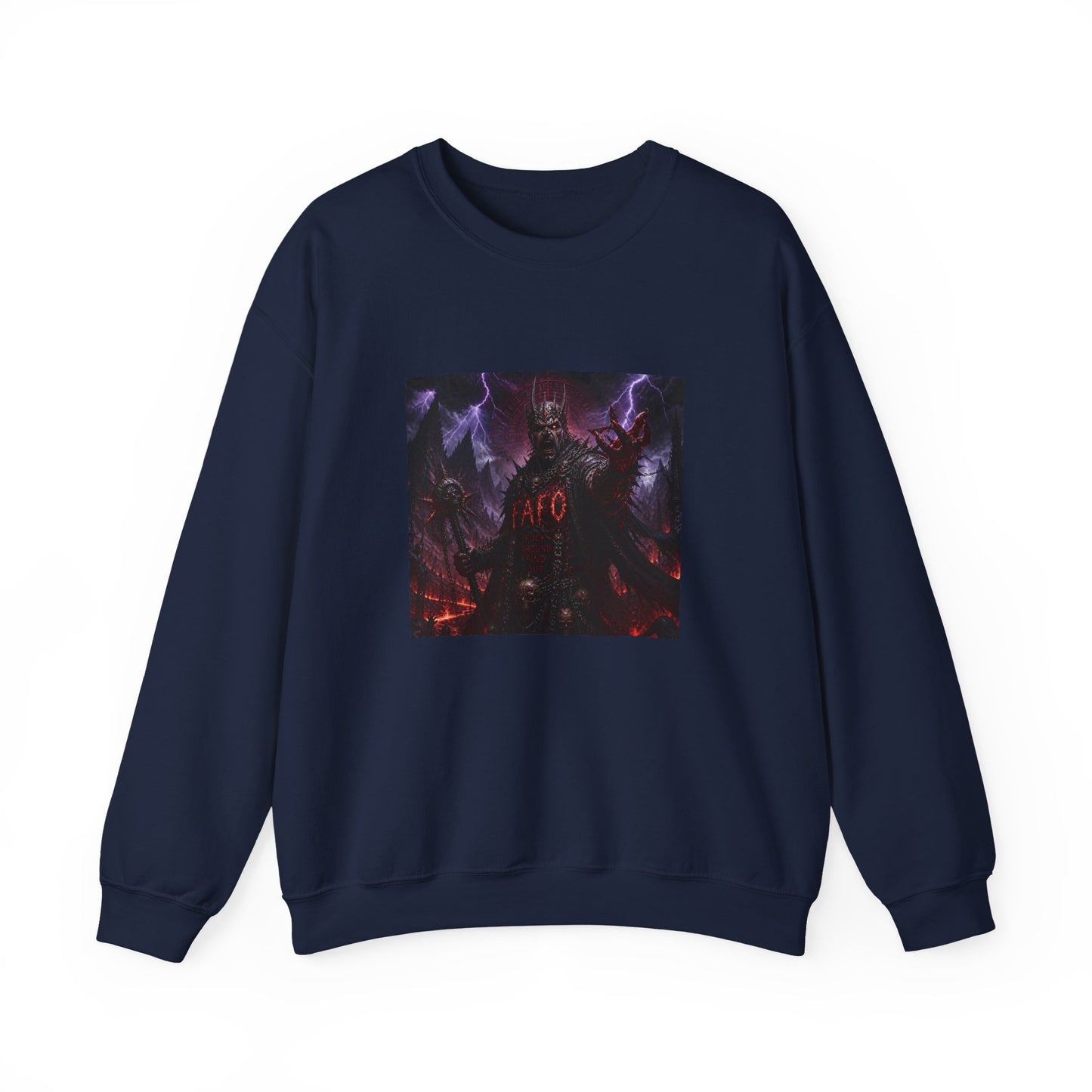Satanic Demon Horror Crewneck Sweatshirt – 'Go' Graphic