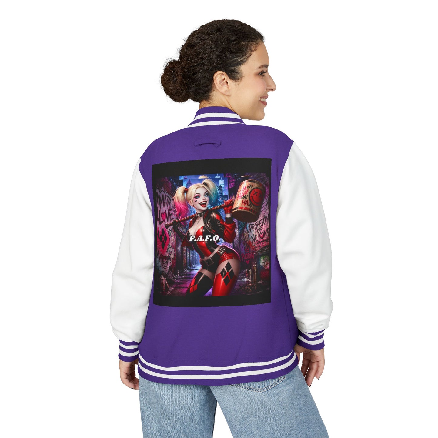 Letterman Jacket — Retro Graphic Back Patch