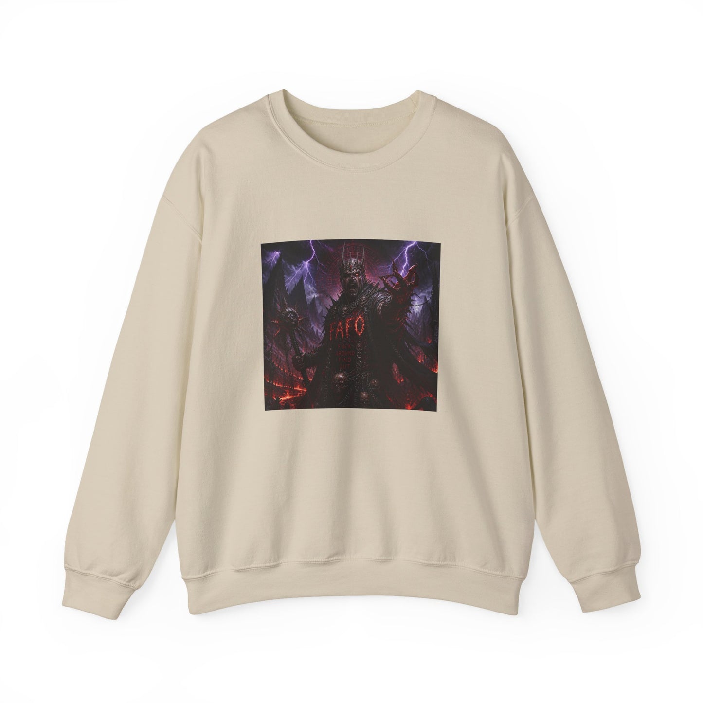 Satanic Demon Horror Crewneck Sweatshirt – 'Go' Graphic
