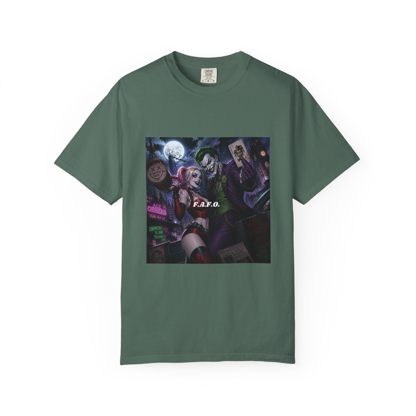 Graphic T-Shirt — The FAFO Society Joker & Harley Art Print