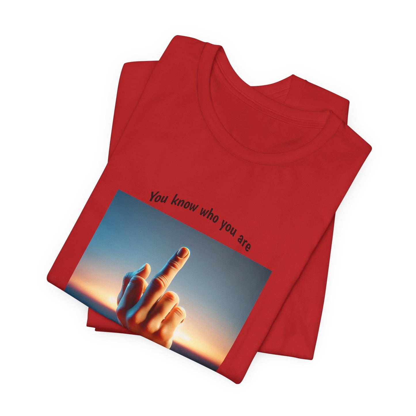 Sunset Middle Finger Graphic Tee – 'FAHO' Casual Statement T-Shirt