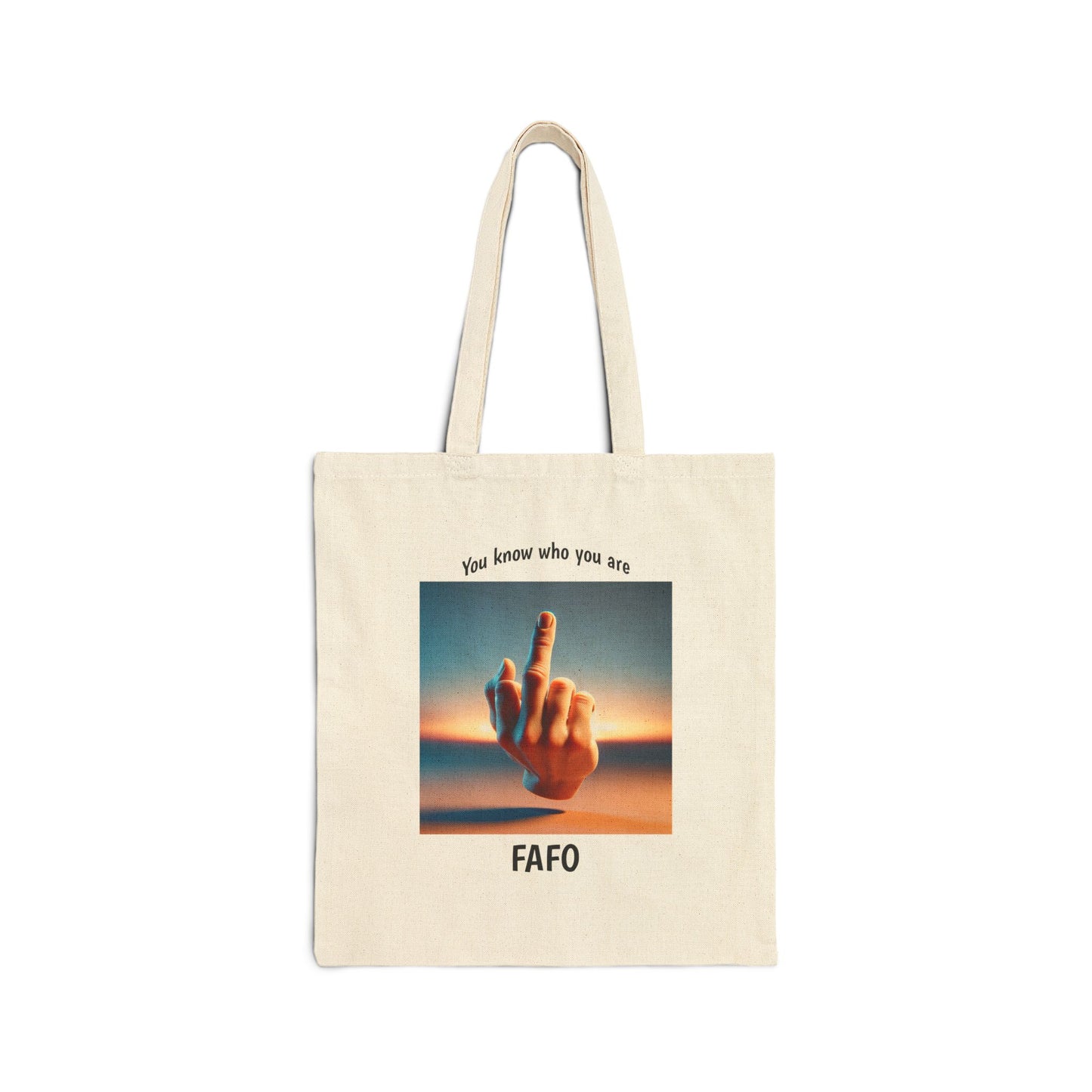 Canvas Tote Bag — Desert Sunset Hand Illustration “LOVE” Eco Shopping Tote