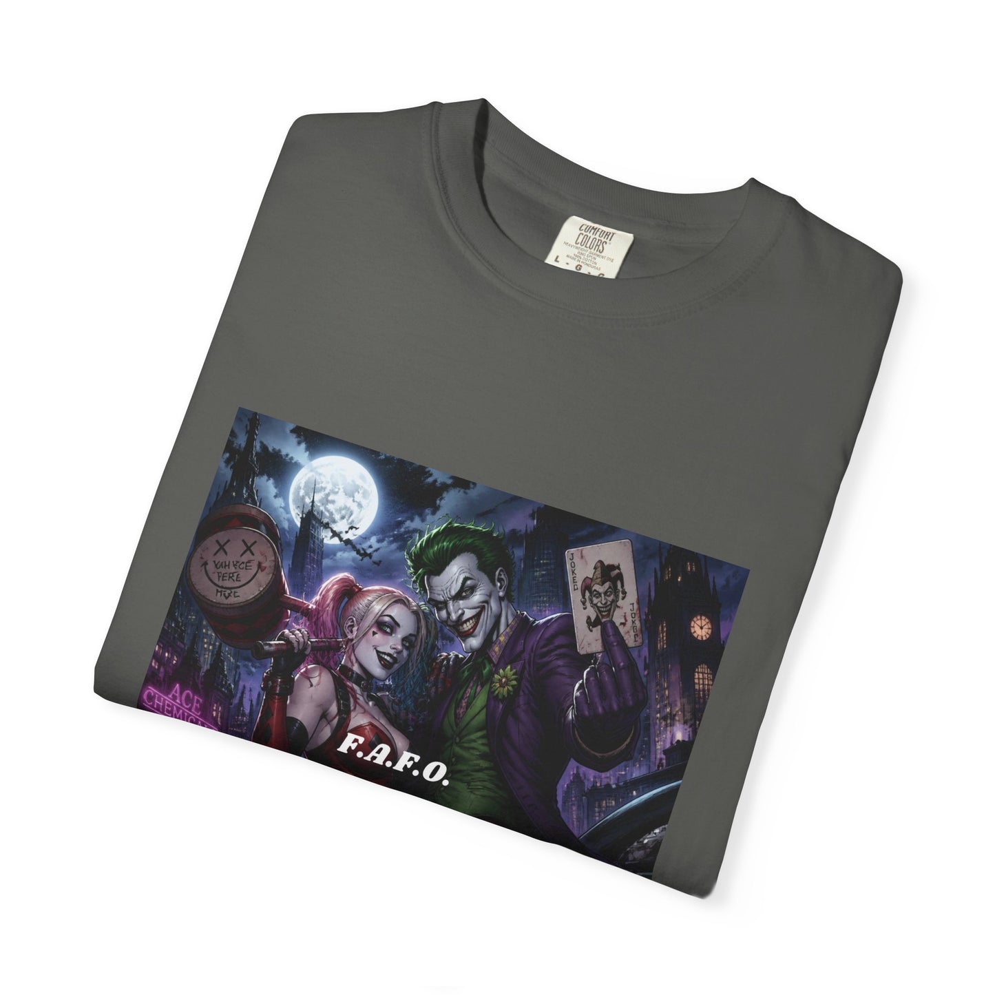 Graphic T-Shirt — The FAFO Society Joker & Harley Art Print