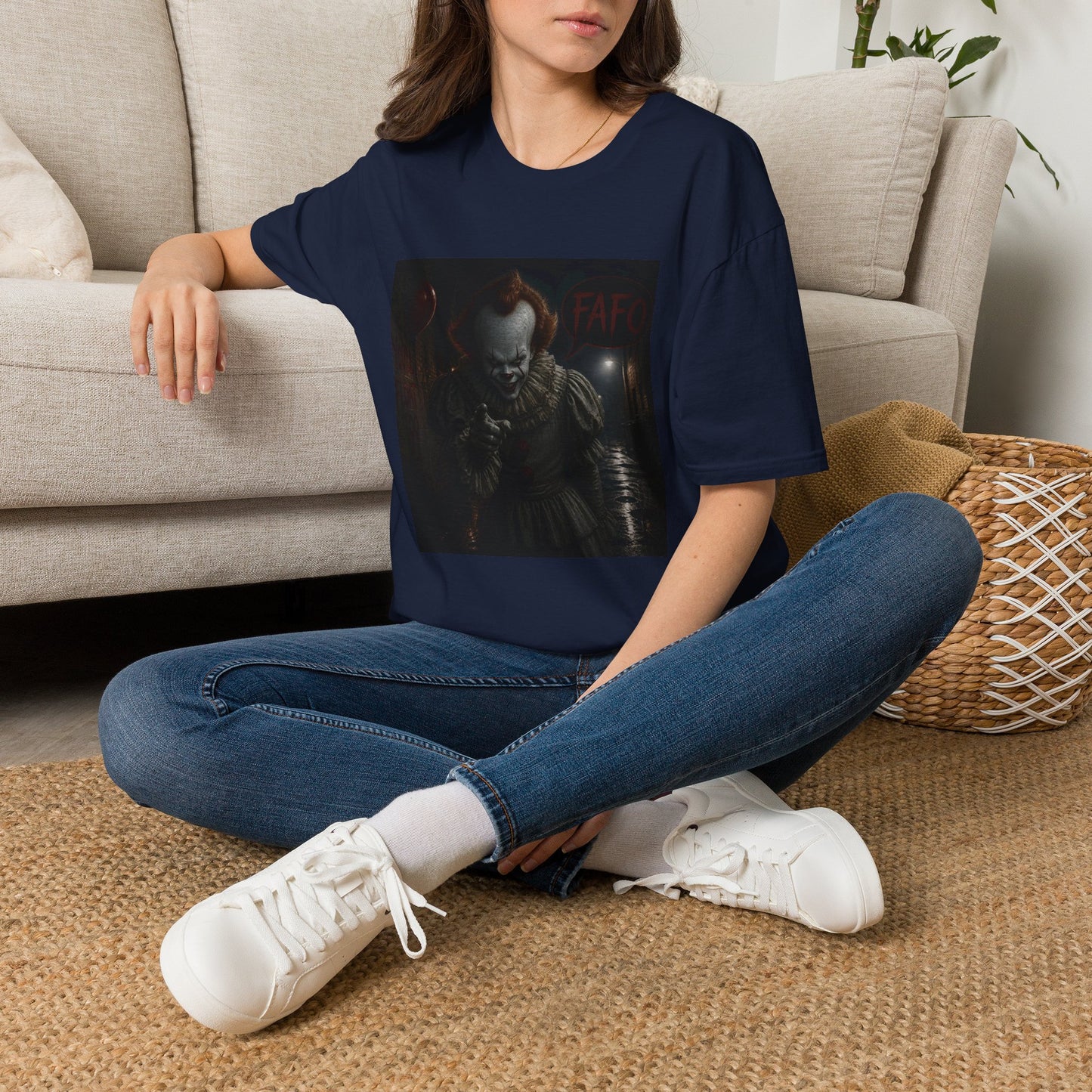 Horror Pennywise Clown T‑Shirt — Dark Creepy Stephen King Inspired Design
