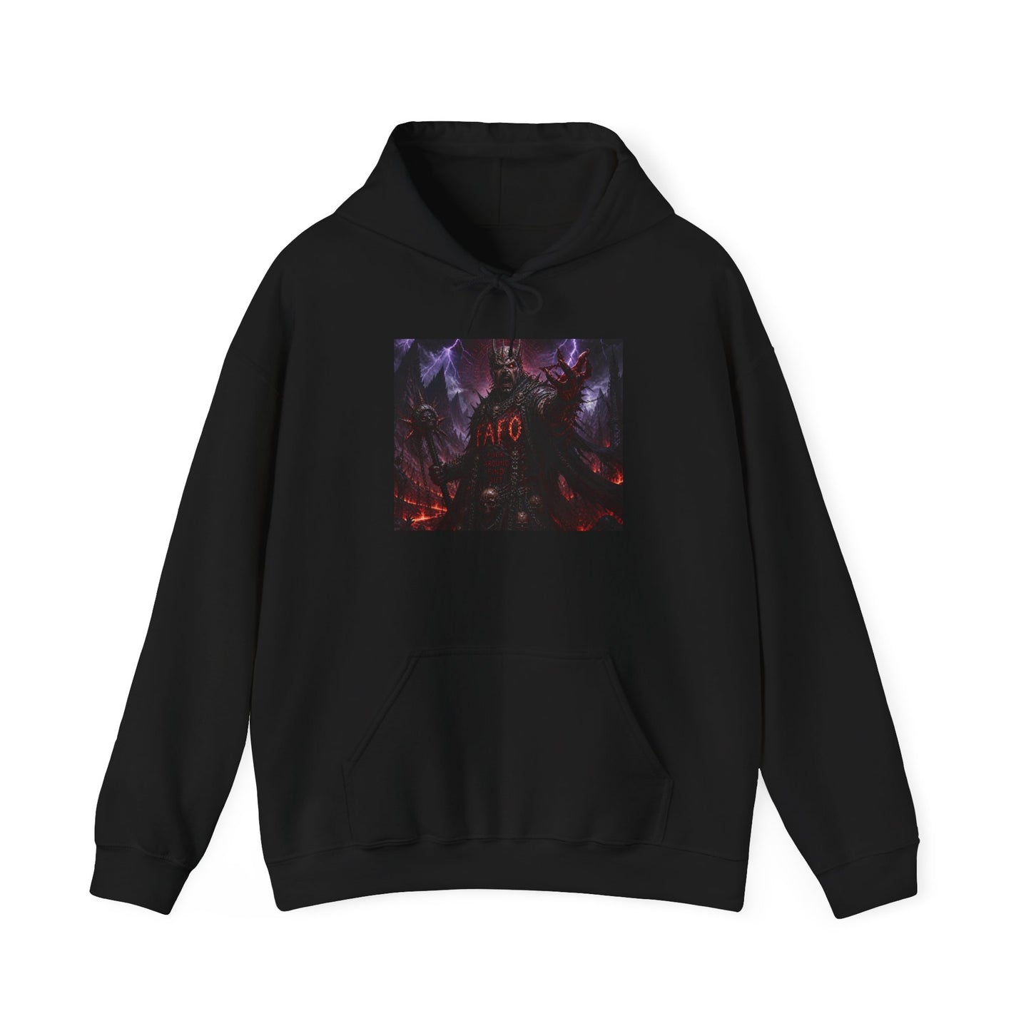 The FARC Society 'Afro' Graphic Hoodie — Dark Neon Palm Design