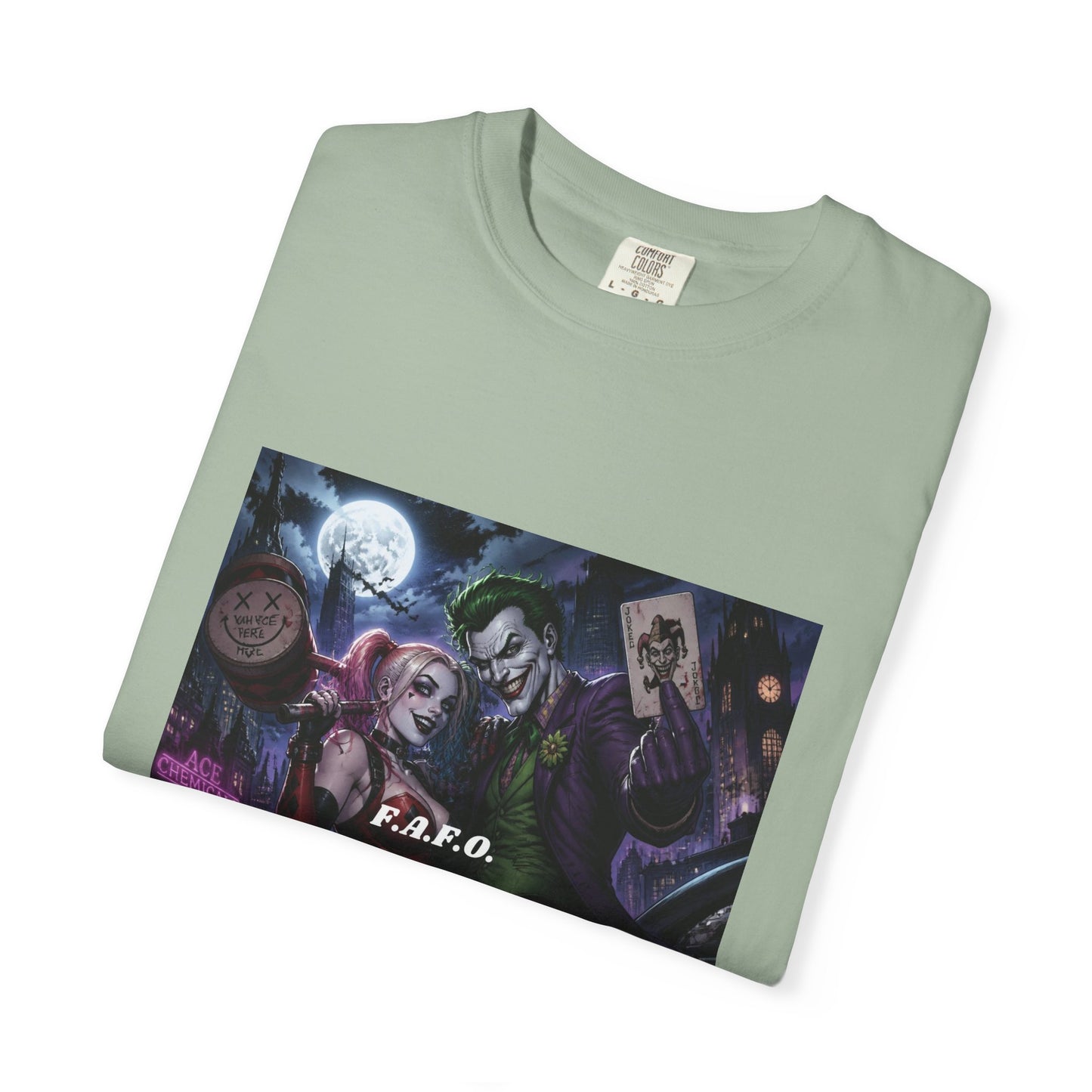 Graphic T-Shirt — The FAFO Society Joker & Harley Art Print