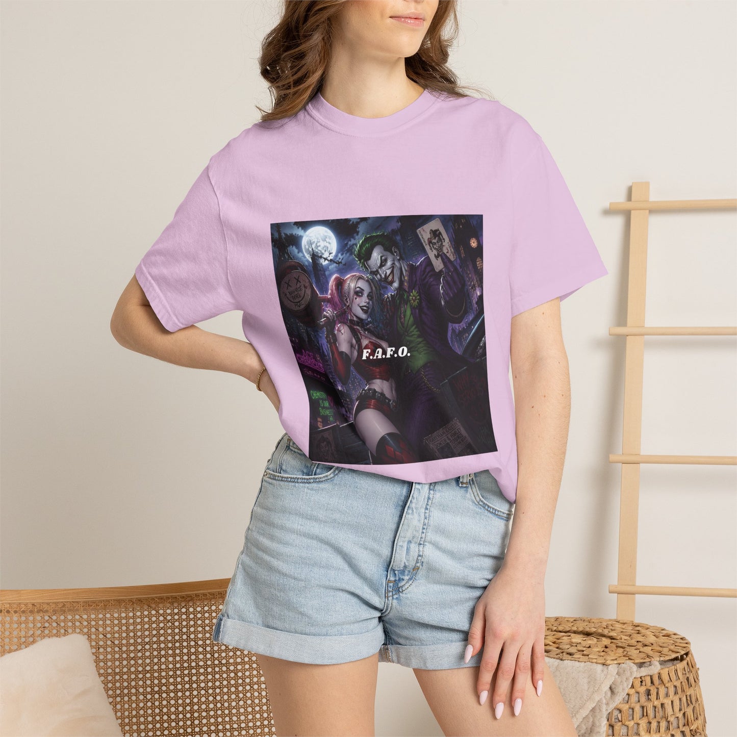 Graphic T-Shirt — The FAFO Society Joker & Harley Art Print