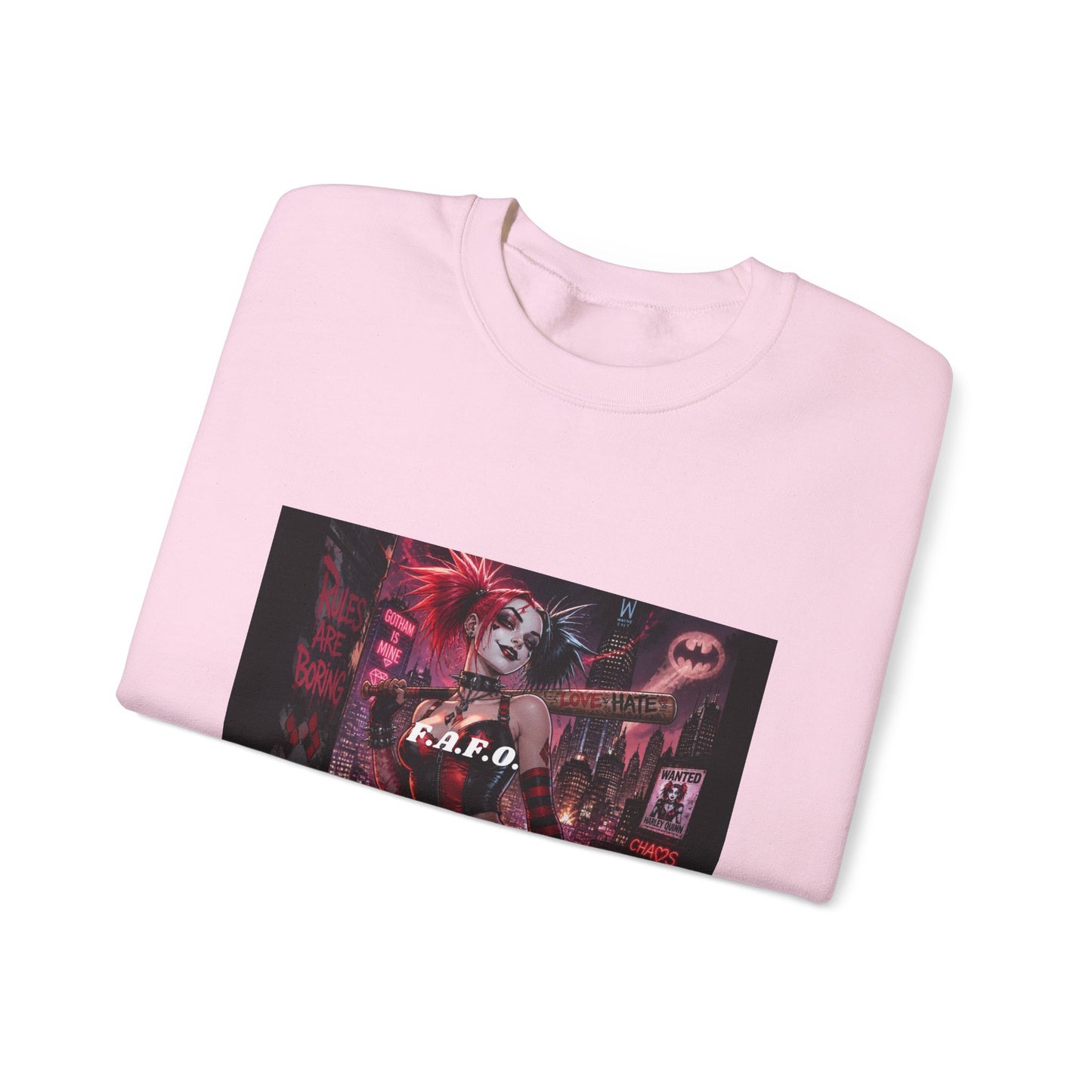 Crewneck Sweatshirt — The Fafc Society Gothic Harley-Style Art Pullover