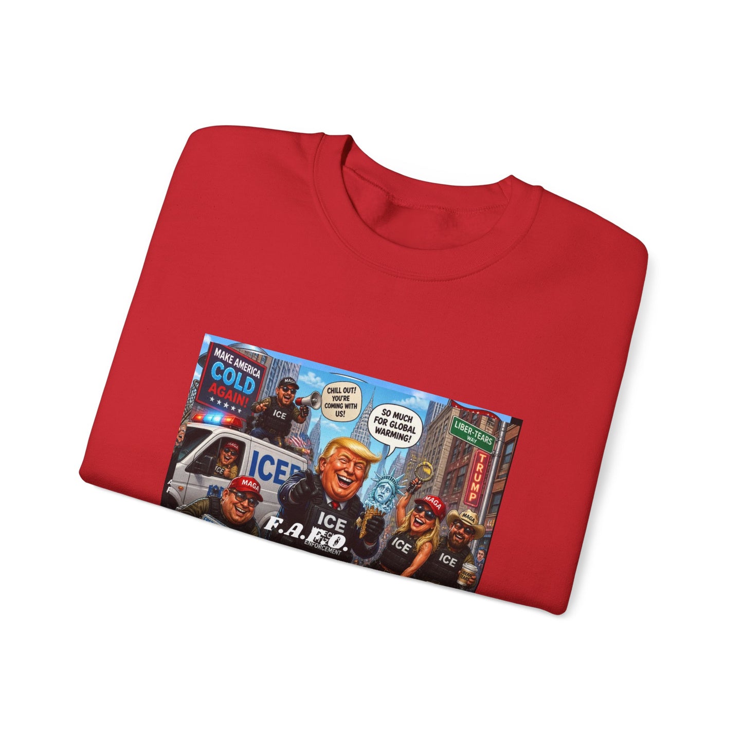 Graphic Crewneck Sweatshirt — 'The FAFO Society' Cold Patrol Artwork