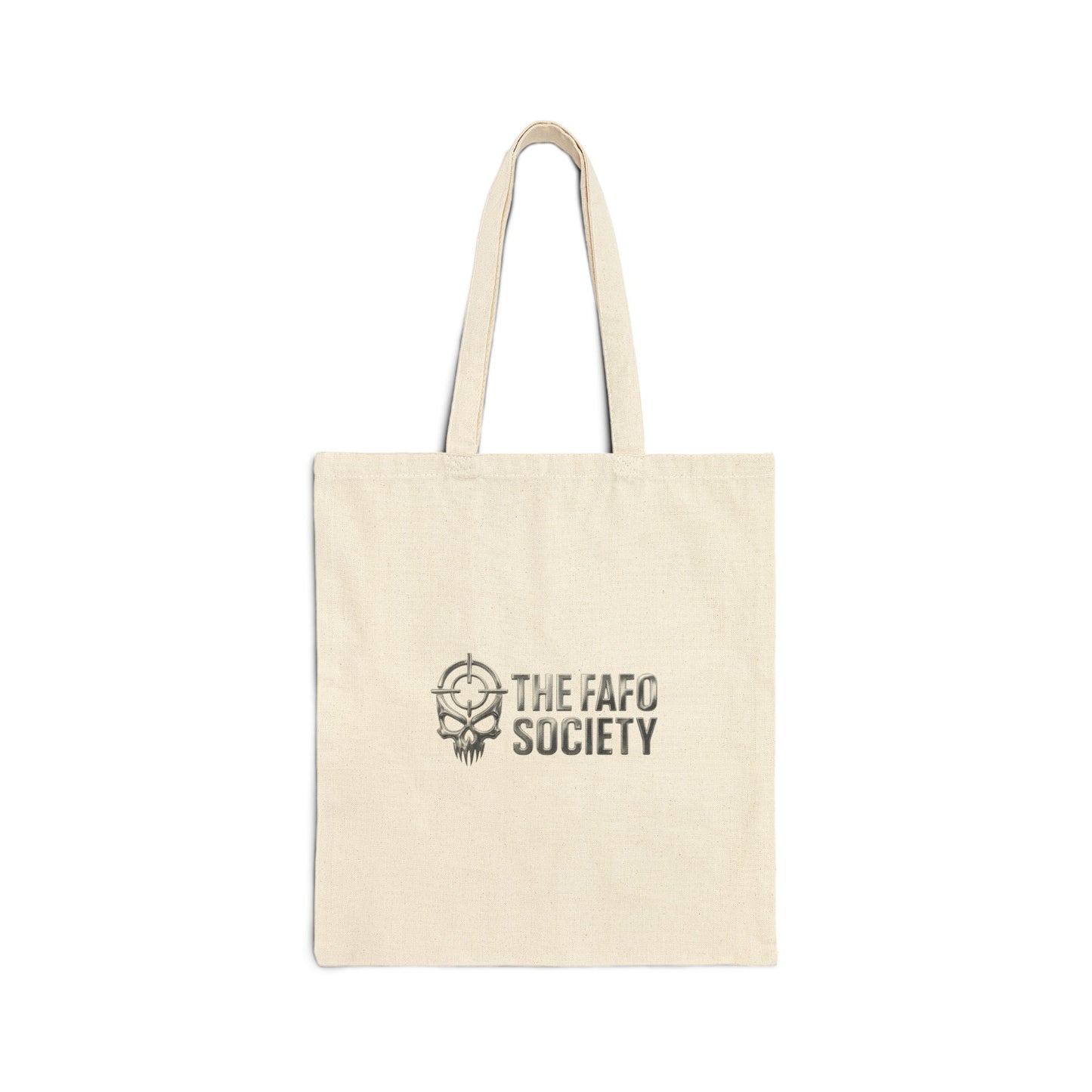 Canvas Tote Bag — Cute Angry Bunny Soldier Print | Trendy Reusable Grocery & Everyday Bag