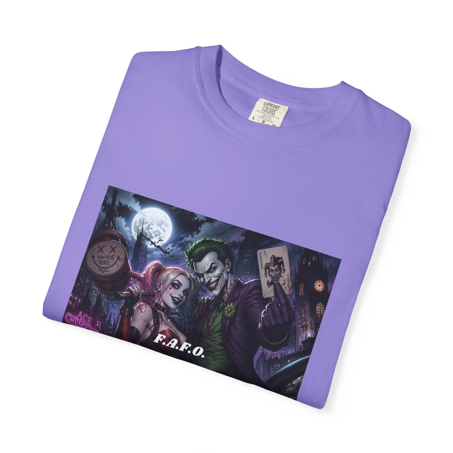 Graphic T-Shirt — The FAFO Society Joker & Harley Art Print