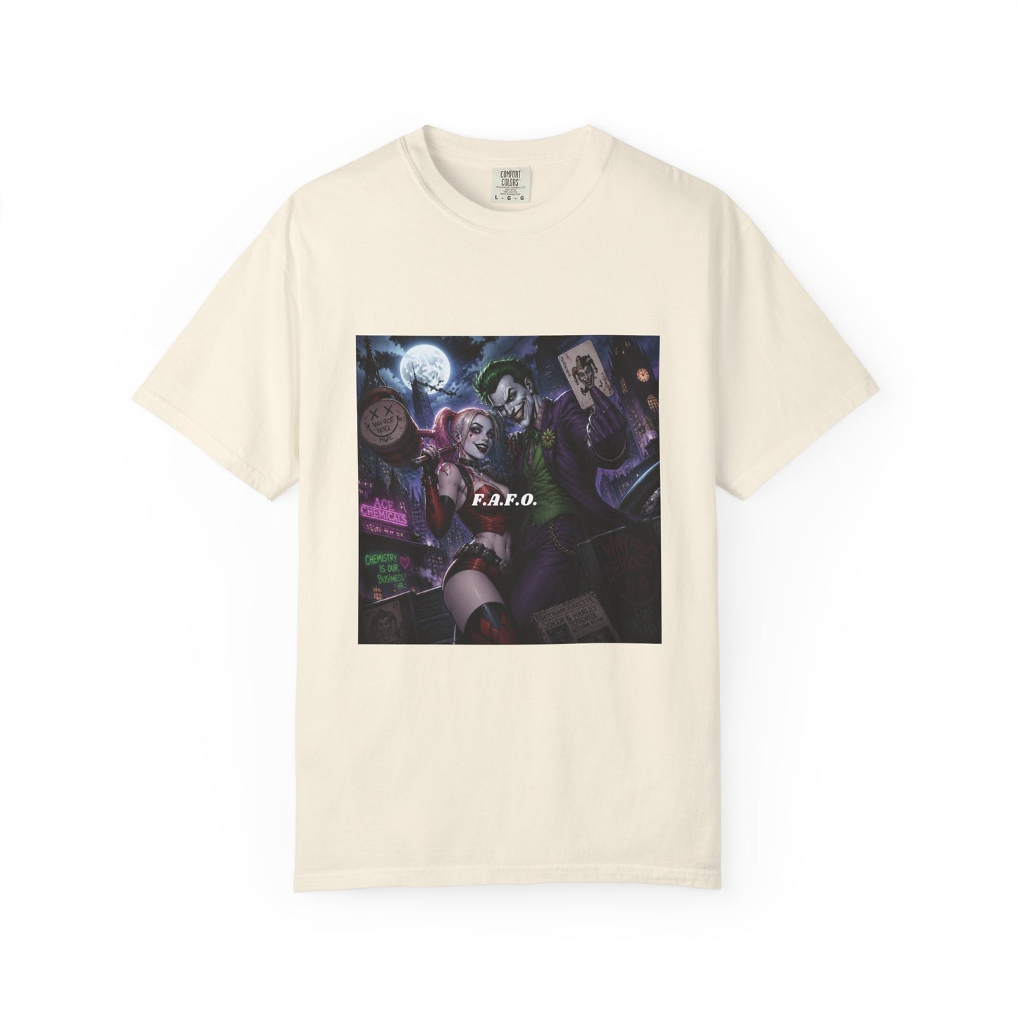 Graphic T-Shirt — The FAFO Society Joker & Harley Art Print