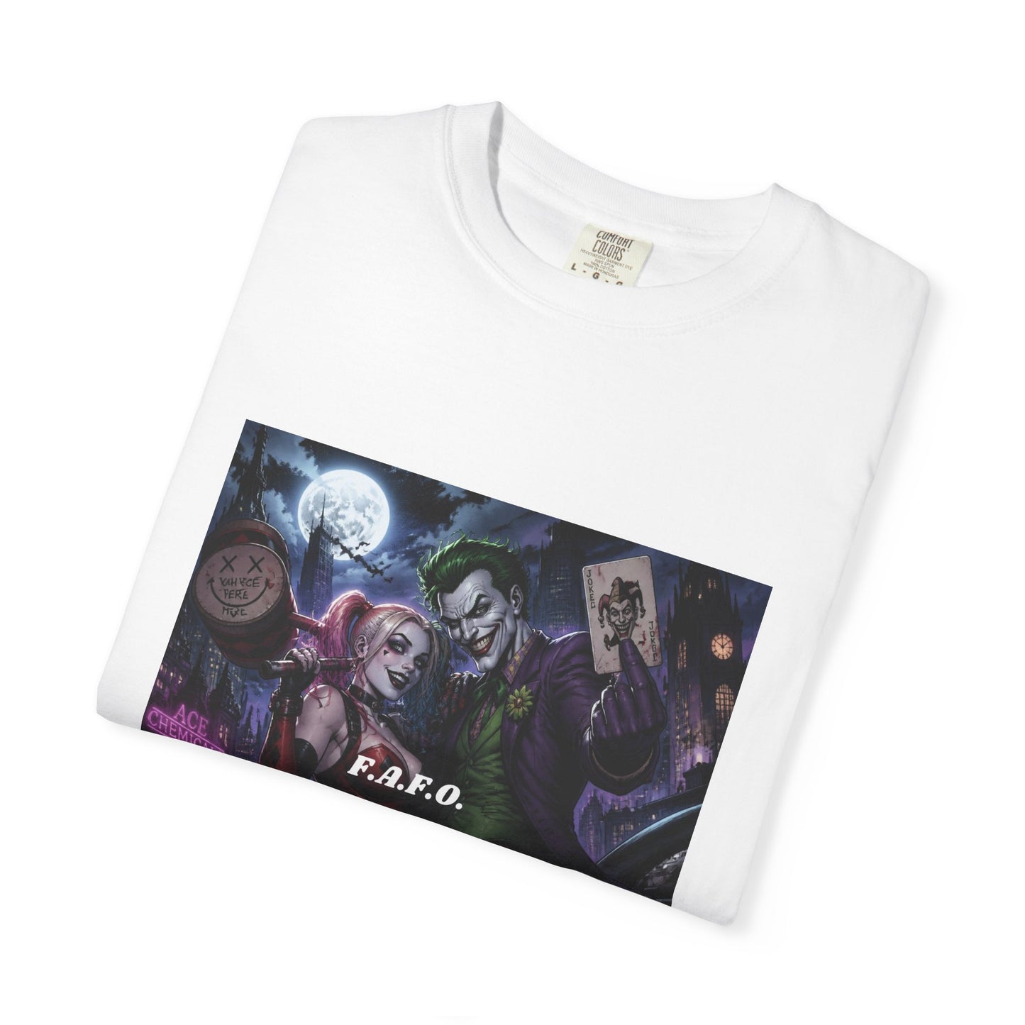 Graphic T-Shirt — The FAFO Society Joker & Harley Art Print