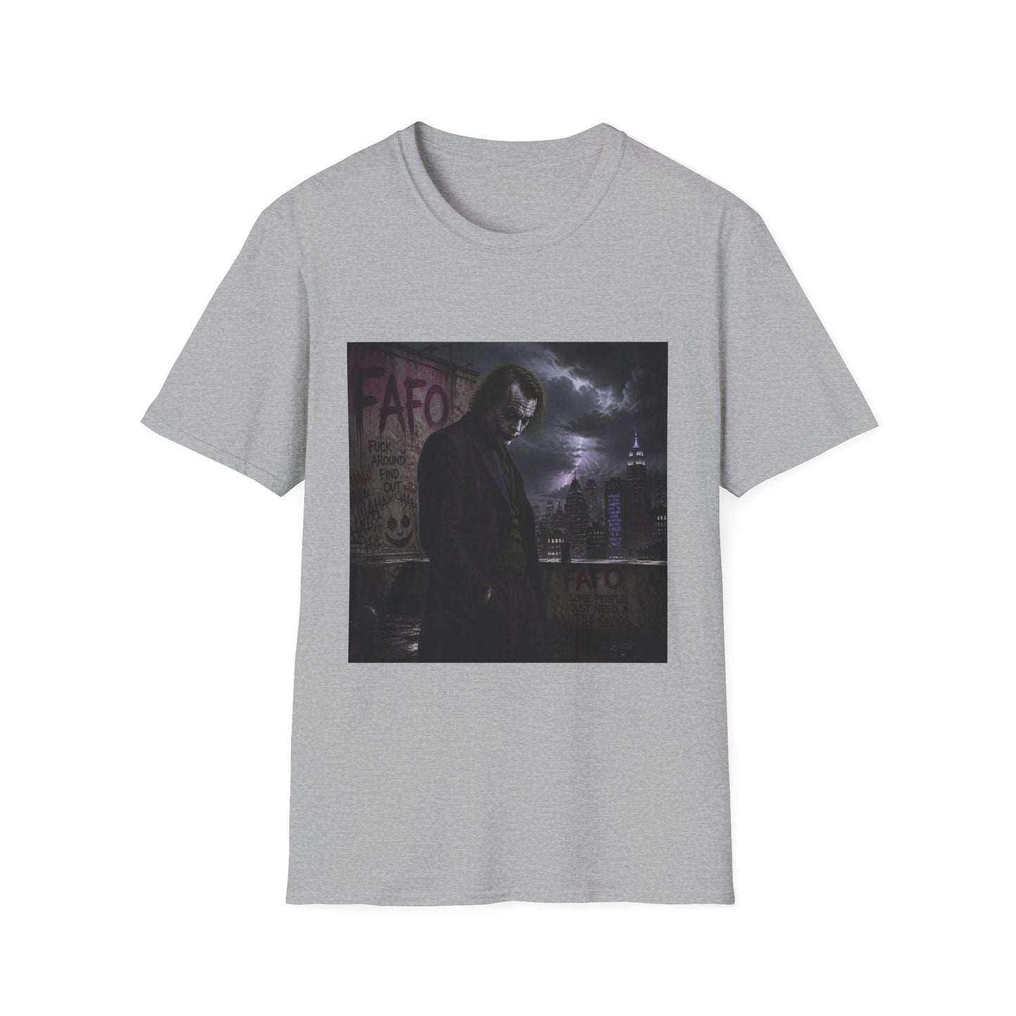 Graphic Tee — Moody Night Joker Portrait T-Shirt
