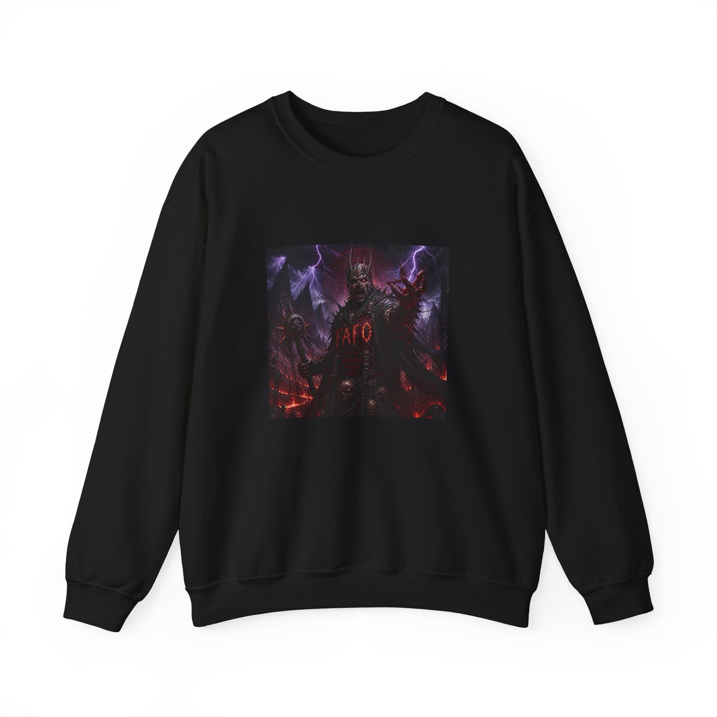 Satanic Demon Horror Crewneck Sweatshirt – 'Go' Graphic