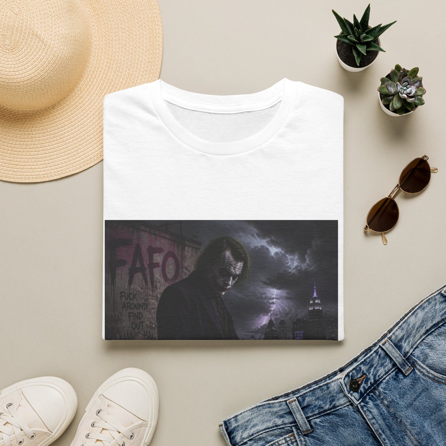Graphic Tee — Moody Night Joker Portrait T-Shirt