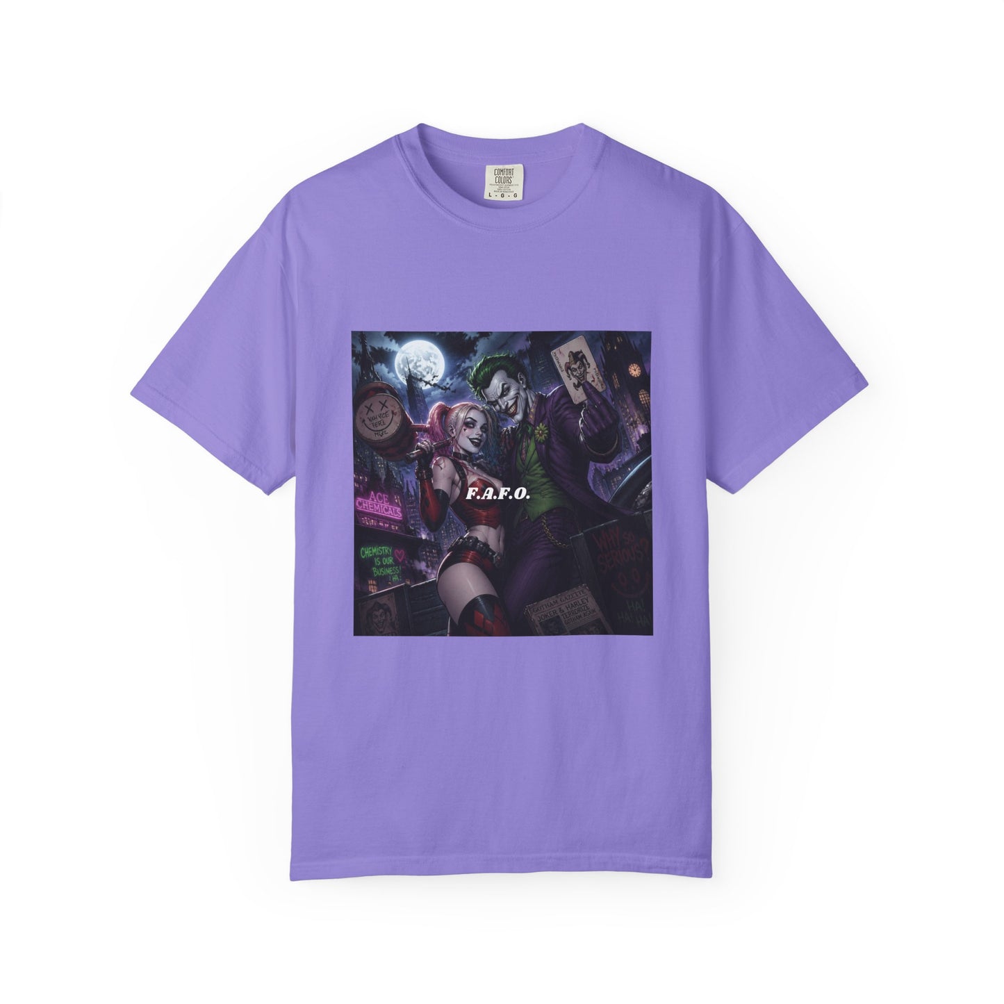 Graphic T-Shirt — The FAFO Society Joker & Harley Art Print