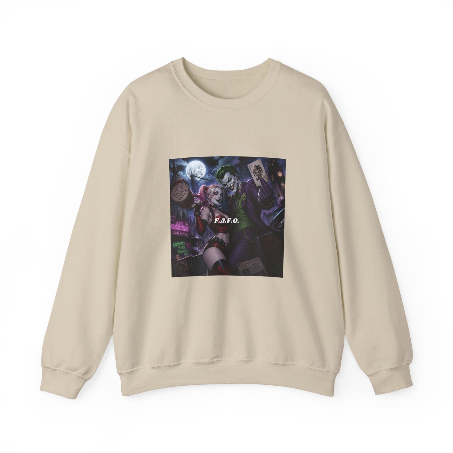 Crewneck Sweatshirt - Gothic Anime Moonlit Band Design (K.A.R.O. Text)