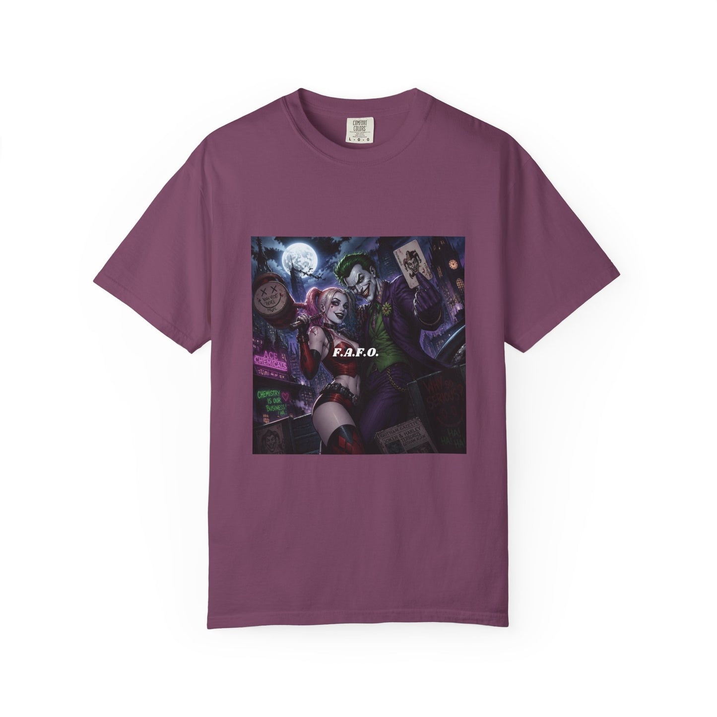 Graphic T-Shirt — The FAFO Society Joker & Harley Art Print