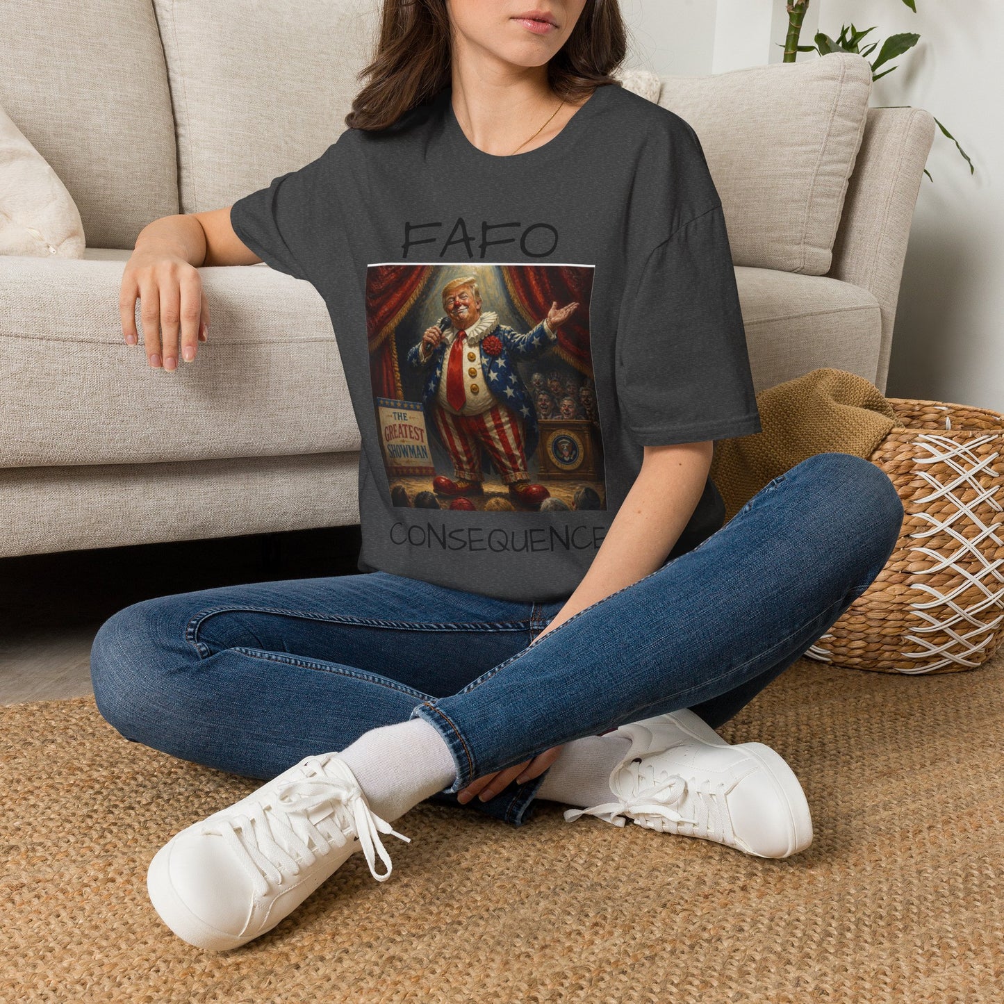 Graphic T‑Shirt FAFO Consequences Vintage King Portrait
