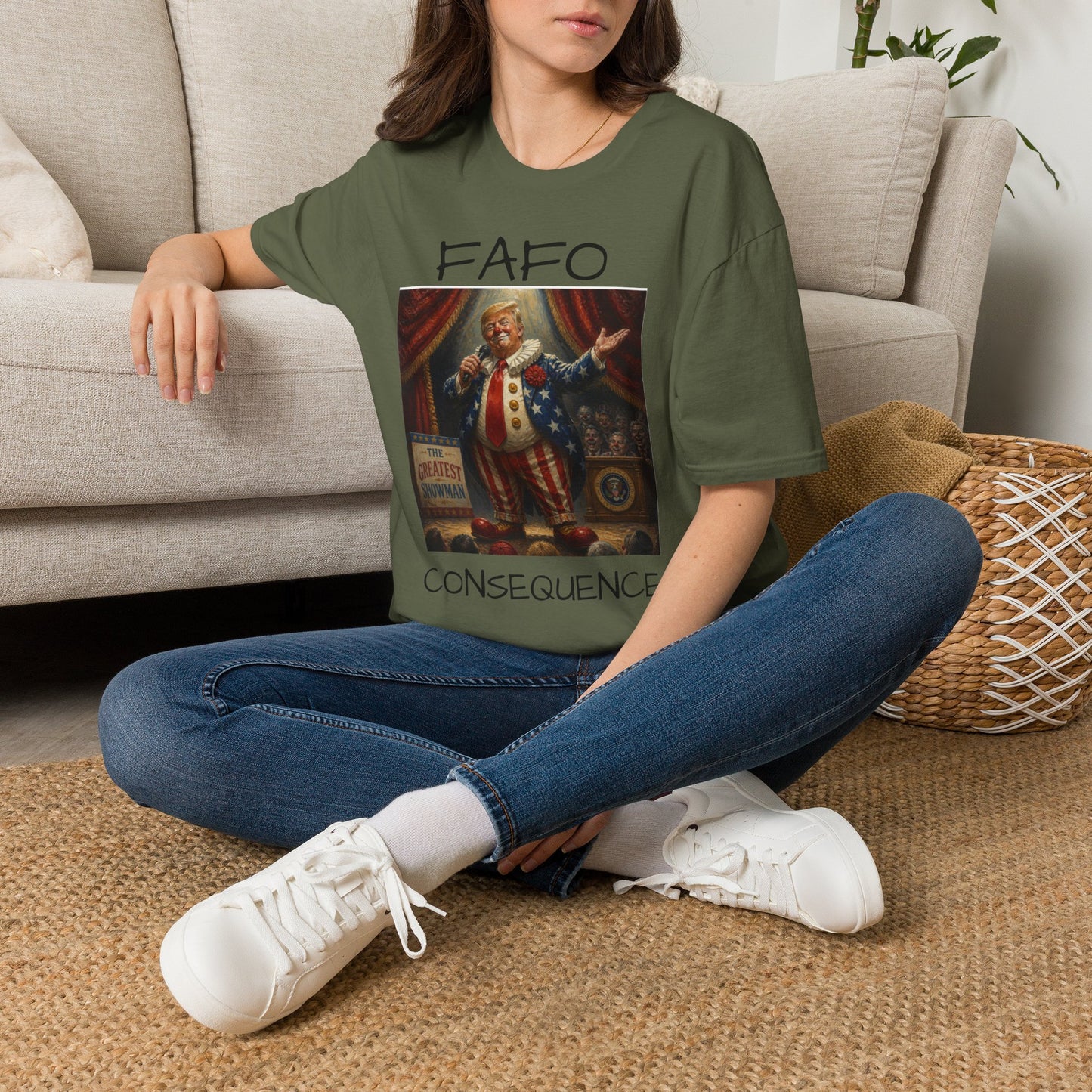 Graphic T‑Shirt FAFO Consequences Vintage King Portrait