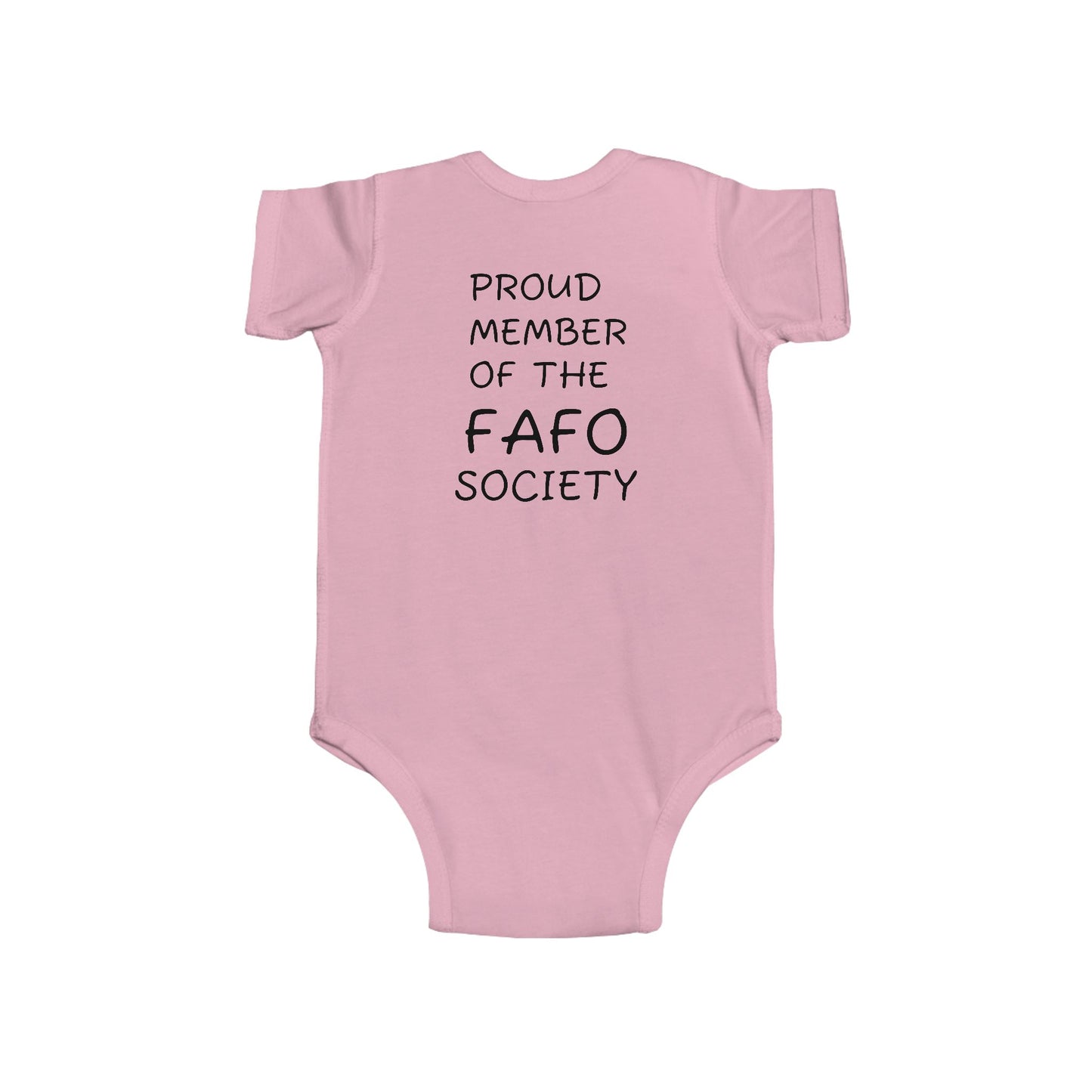 Infant Bodysuit — "Proud Member of the FAFO Society" Cute Baby Onesie with Vintage Camper Graphic