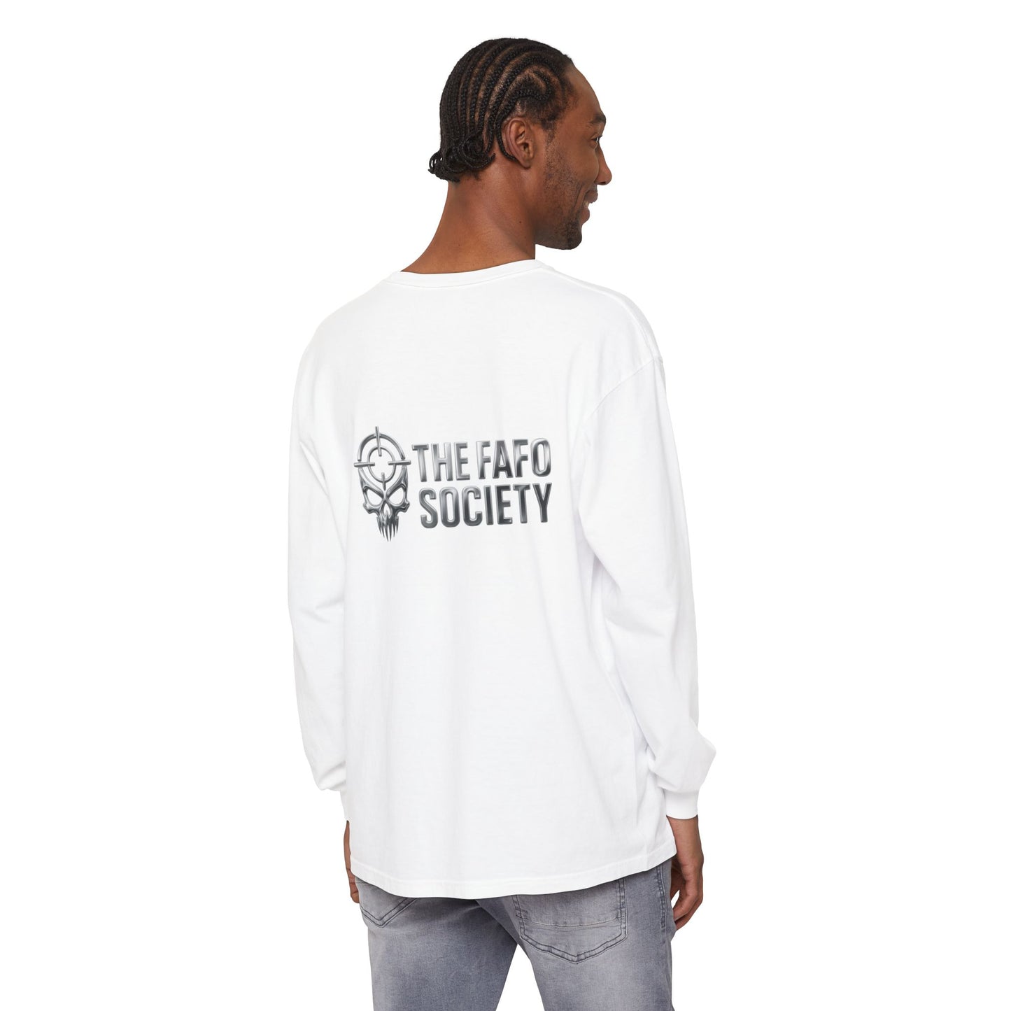Long Sleeve T-Shirt — 'He Who Fucks Around Finds Out' Phoenix Design (Proud Member of the FAFO Society)