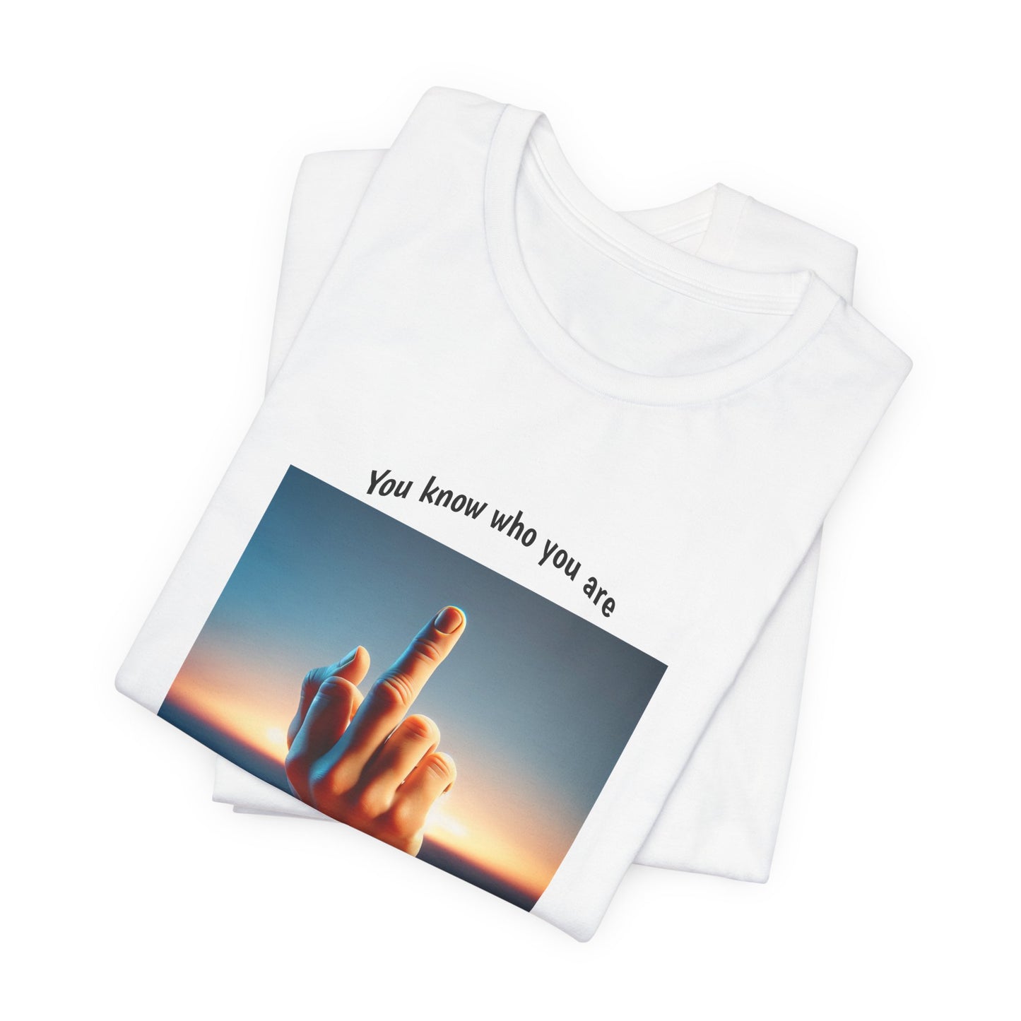 Sunset Middle Finger Graphic Tee – 'FAHO' Casual Statement T-Shirt