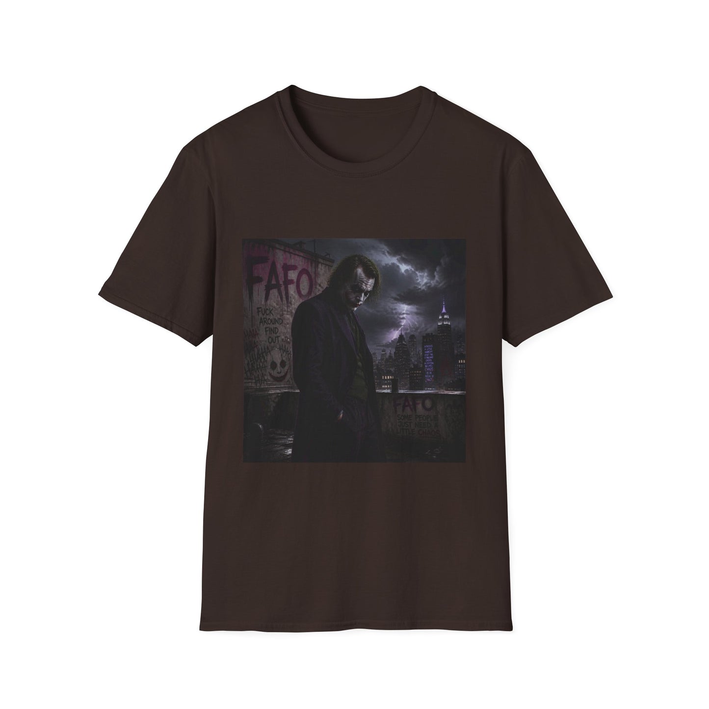 Graphic Tee — Moody Night Joker Portrait T-Shirt