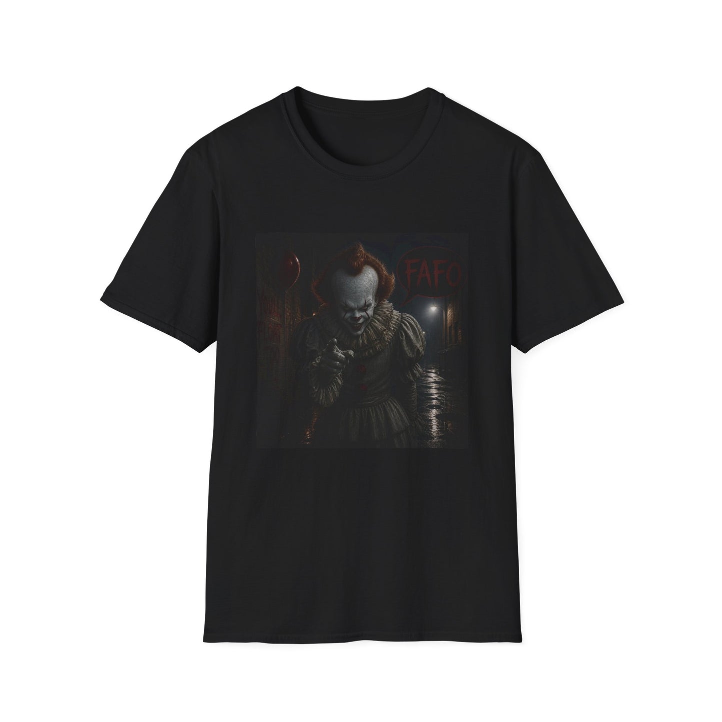 Horror Pennywise Clown T‑Shirt — Dark Creepy Stephen King Inspired Design