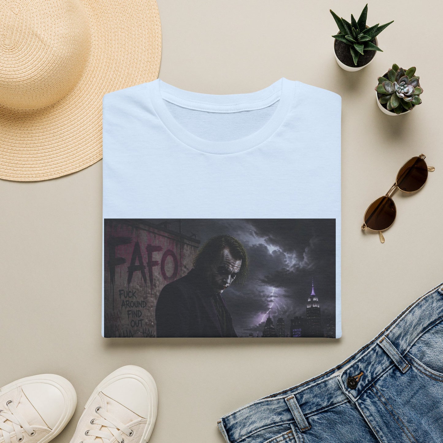 Graphic Tee — Moody Night Joker Portrait T-Shirt