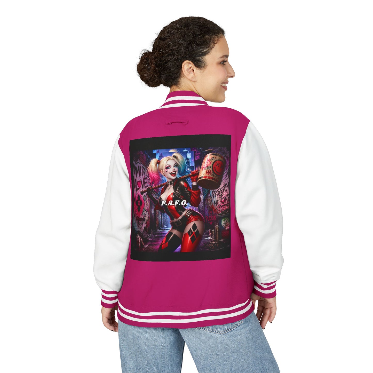 Letterman Jacket — Retro Graphic Back Patch