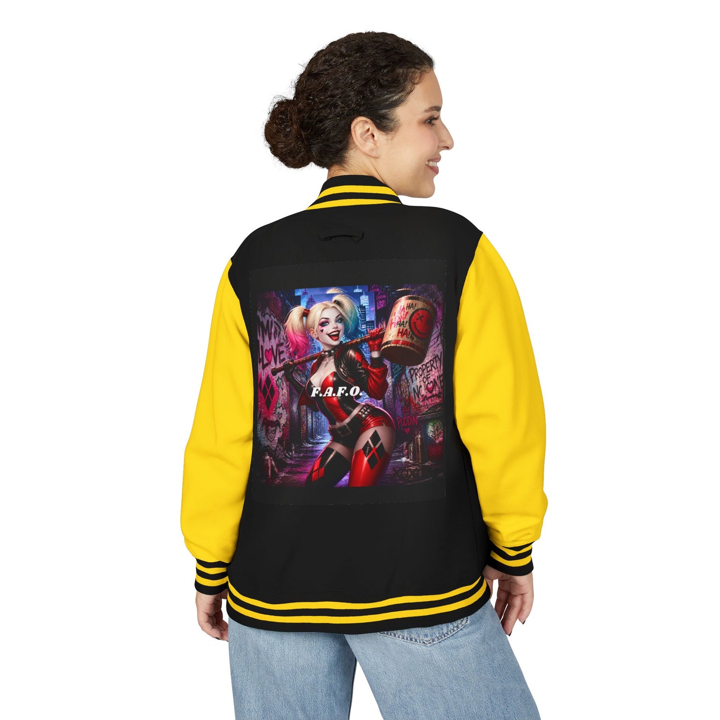 Letterman Jacket — Retro Graphic Back Patch