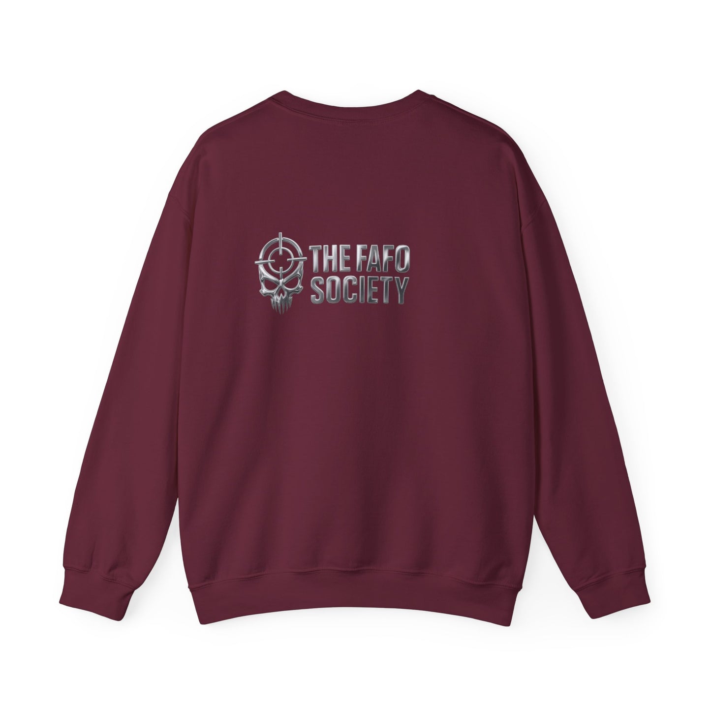 Political Satire Crewneck Sweatshirt — 'Trump Toll Booth' Graphic