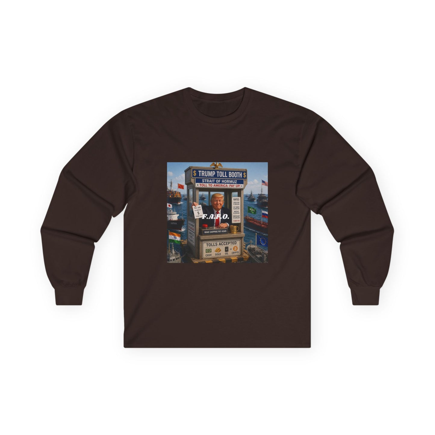 The FAFO Society Long Sleeve Tee — Vintage Carnival Ticket Booth Graphic