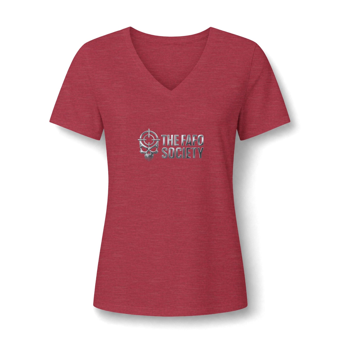 Liberty Statue American Flag V-Neck Tee - Patriotic Women's Graphic T-Shirt