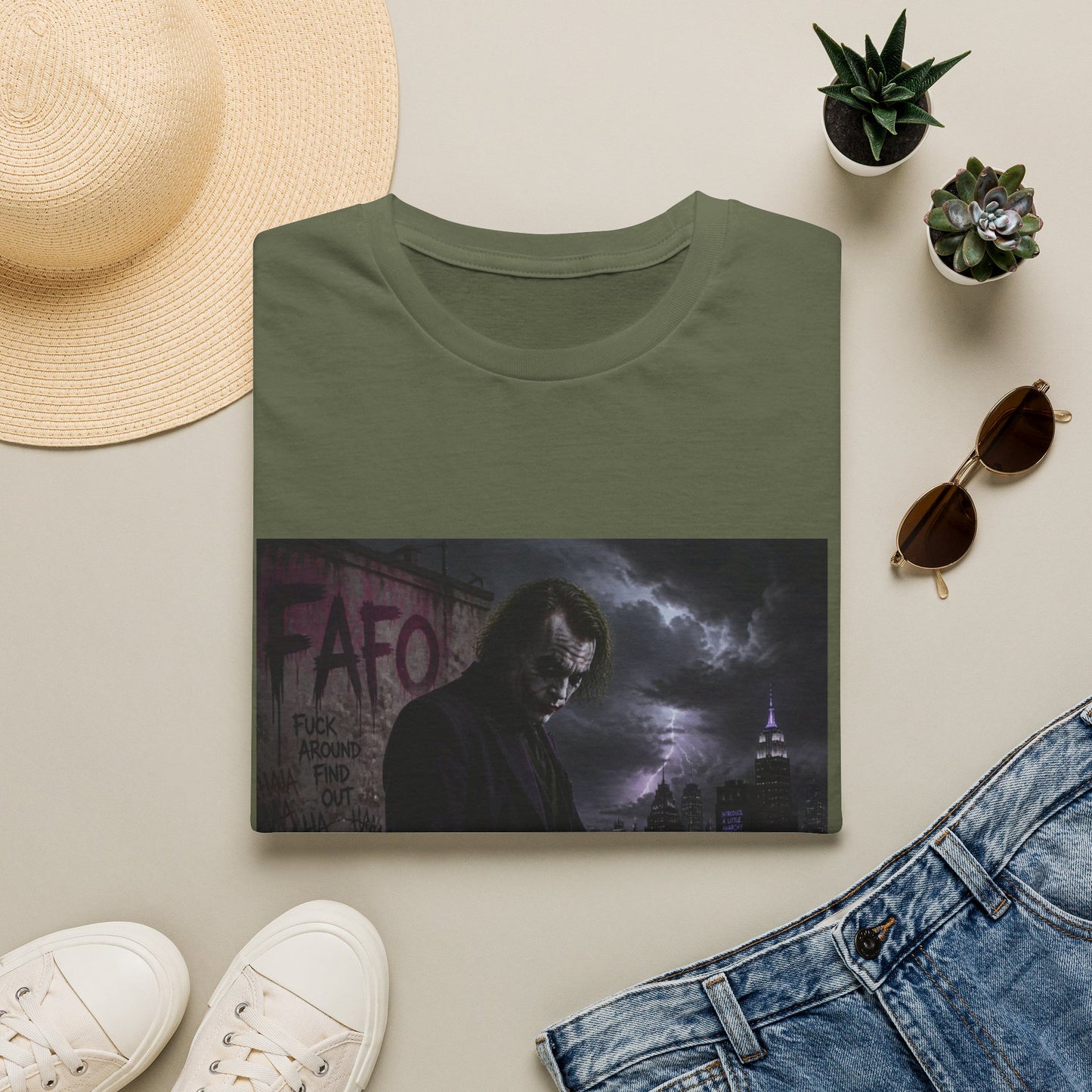 Graphic Tee — Moody Night Joker Portrait T-Shirt