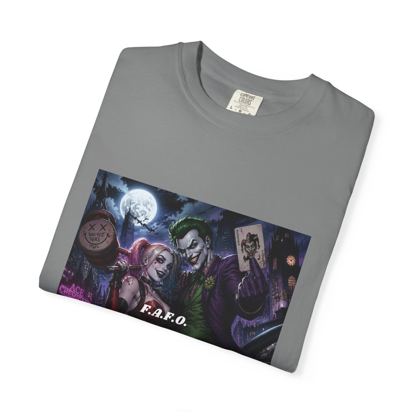 Graphic T-Shirt — The FAFO Society Joker & Harley Art Print