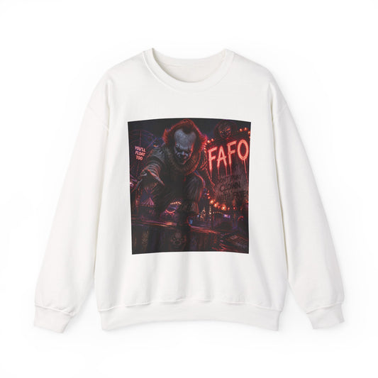 Horror Clown Crewneck Sweatshirt — 'The FAFO Society' Graphic