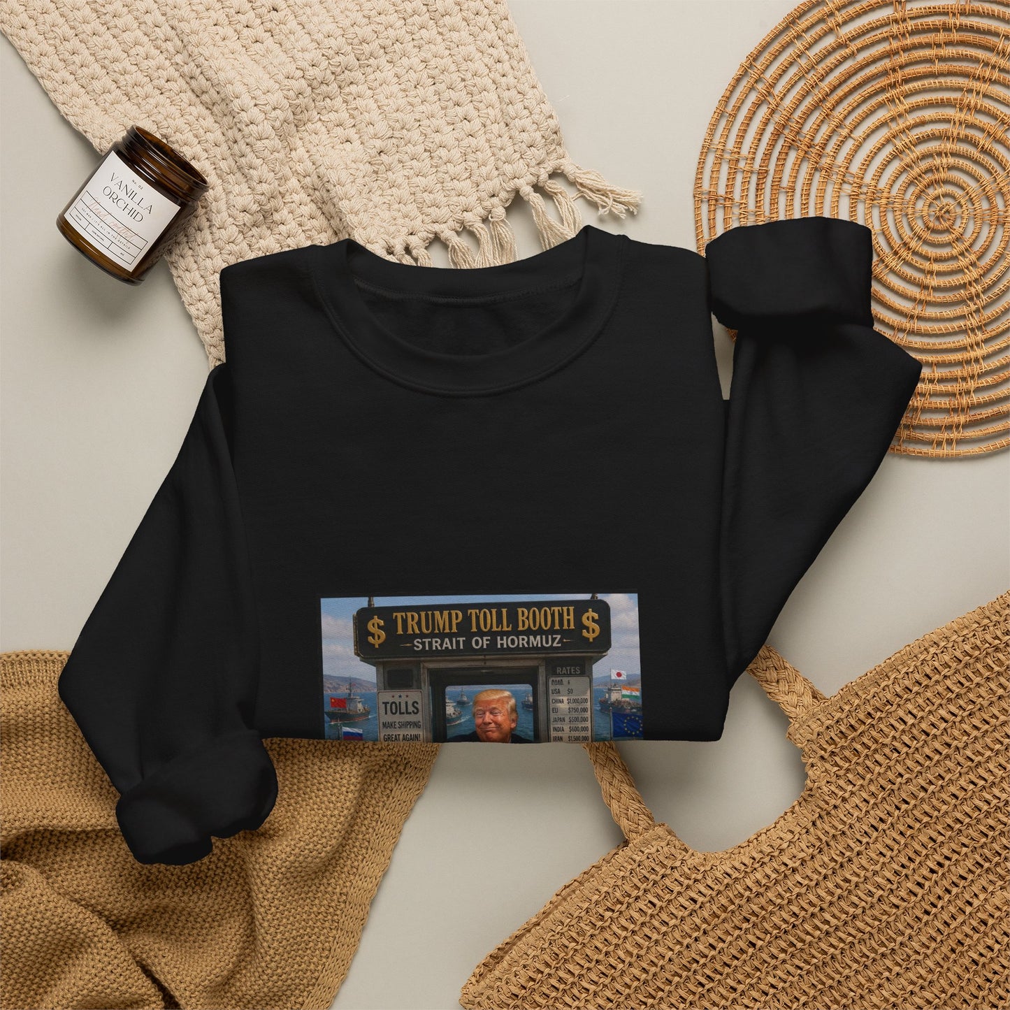 Vintage Arcade Poster Sweatshirt — "Realistic Tour Nights" Retro Gaming Crewneck