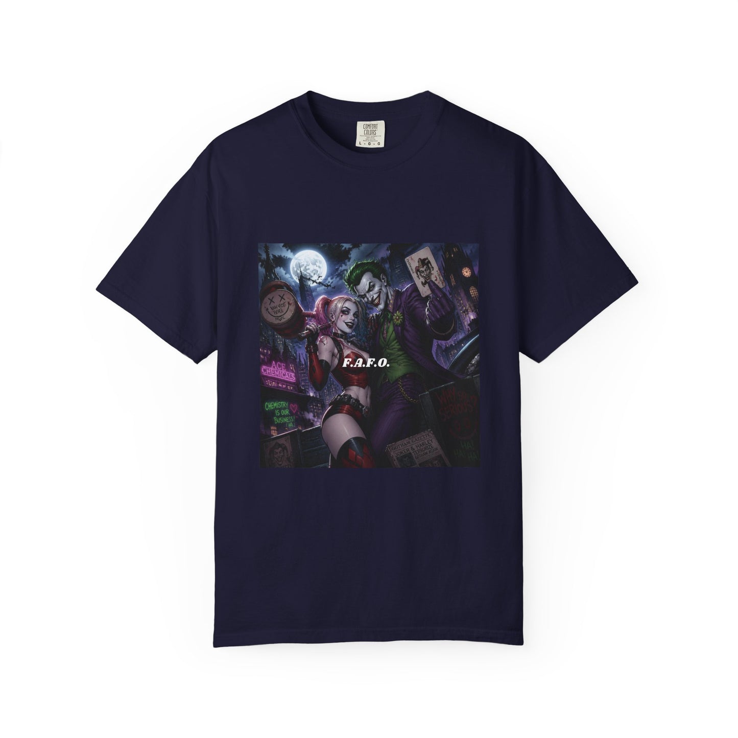 Graphic T-Shirt — The FAFO Society Joker & Harley Art Print