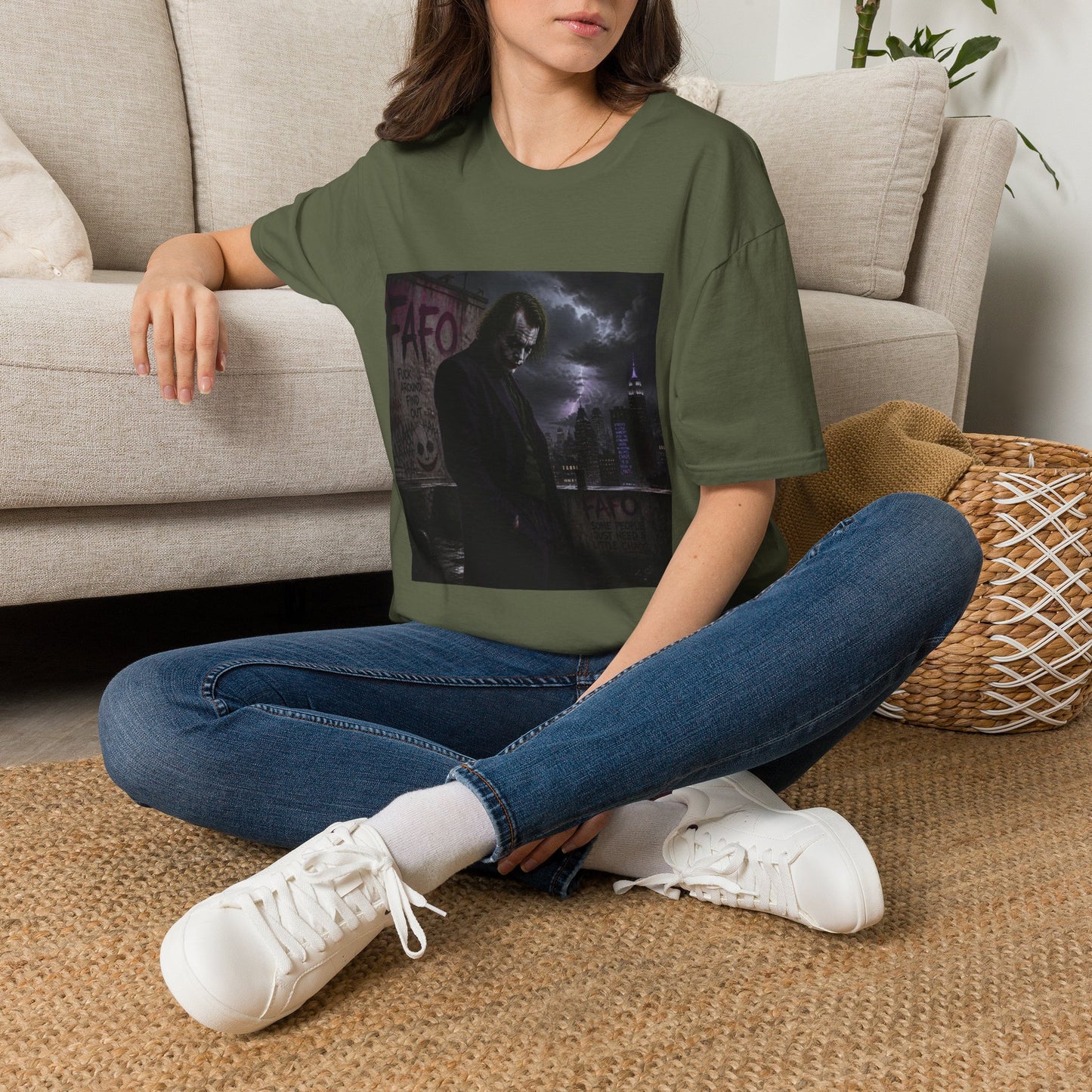 Graphic Tee — Moody Night Joker Portrait T-Shirt