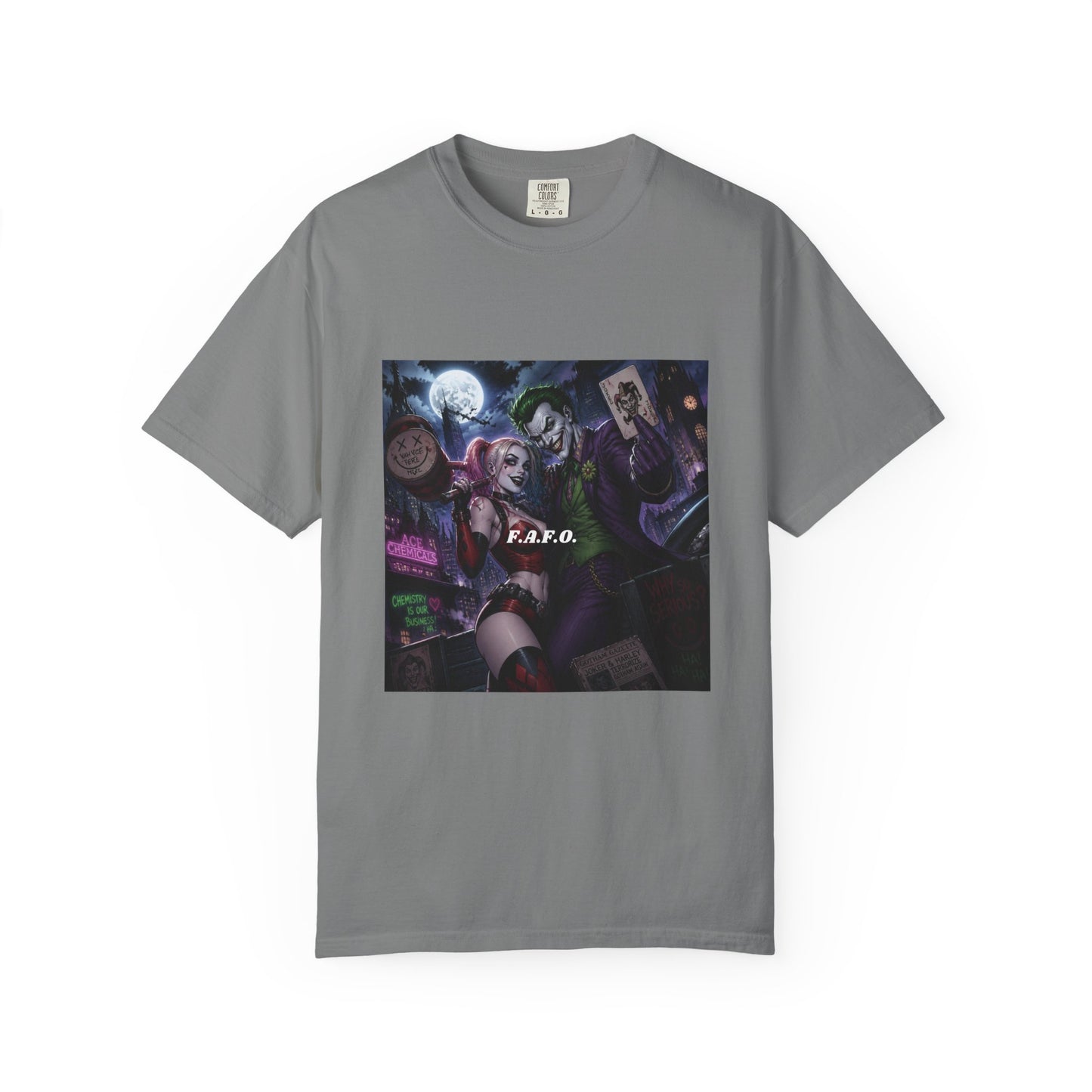 Graphic T-Shirt — The FAFO Society Joker & Harley Art Print