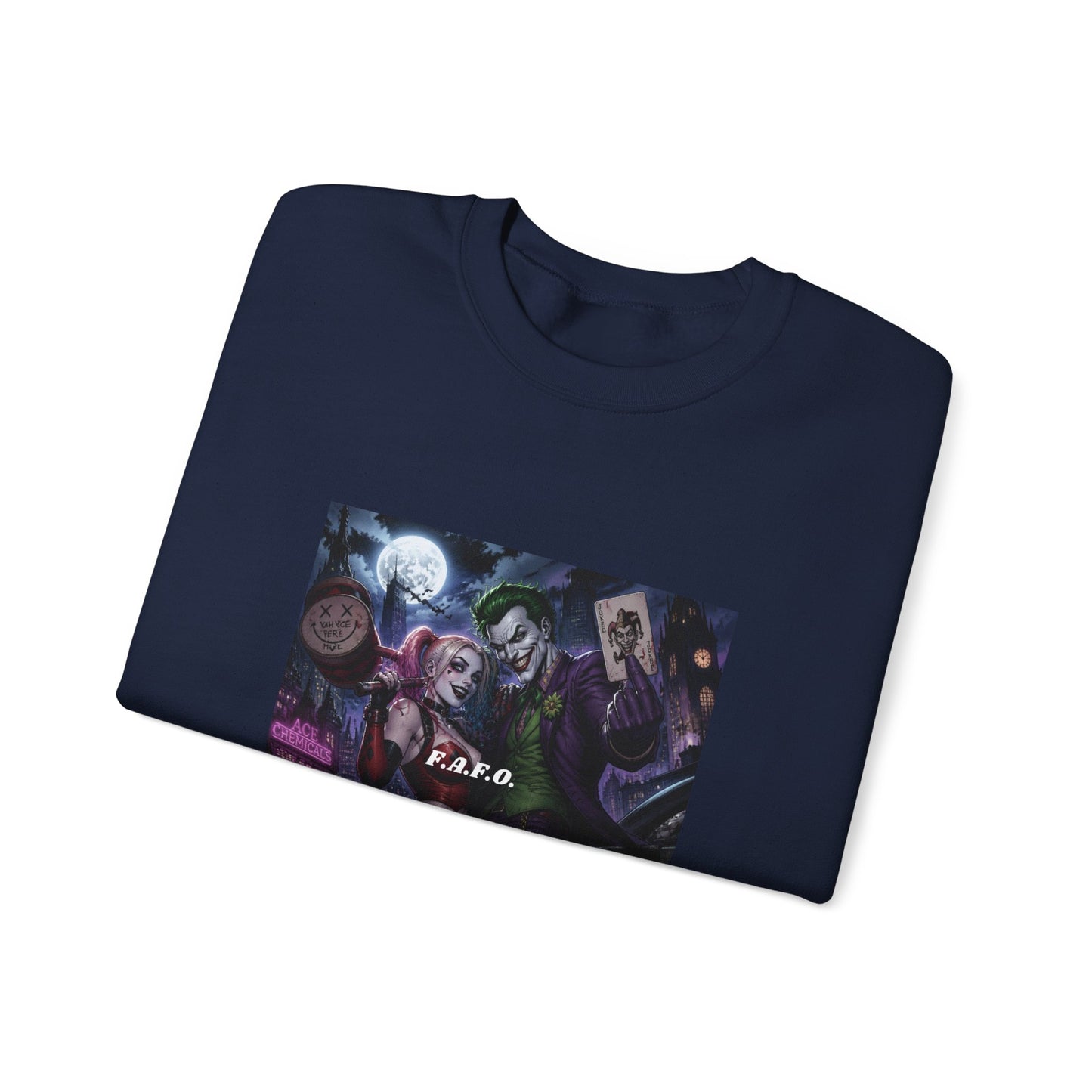 Crewneck Sweatshirt - Gothic Anime Moonlit Band Design (K.A.R.O. Text)