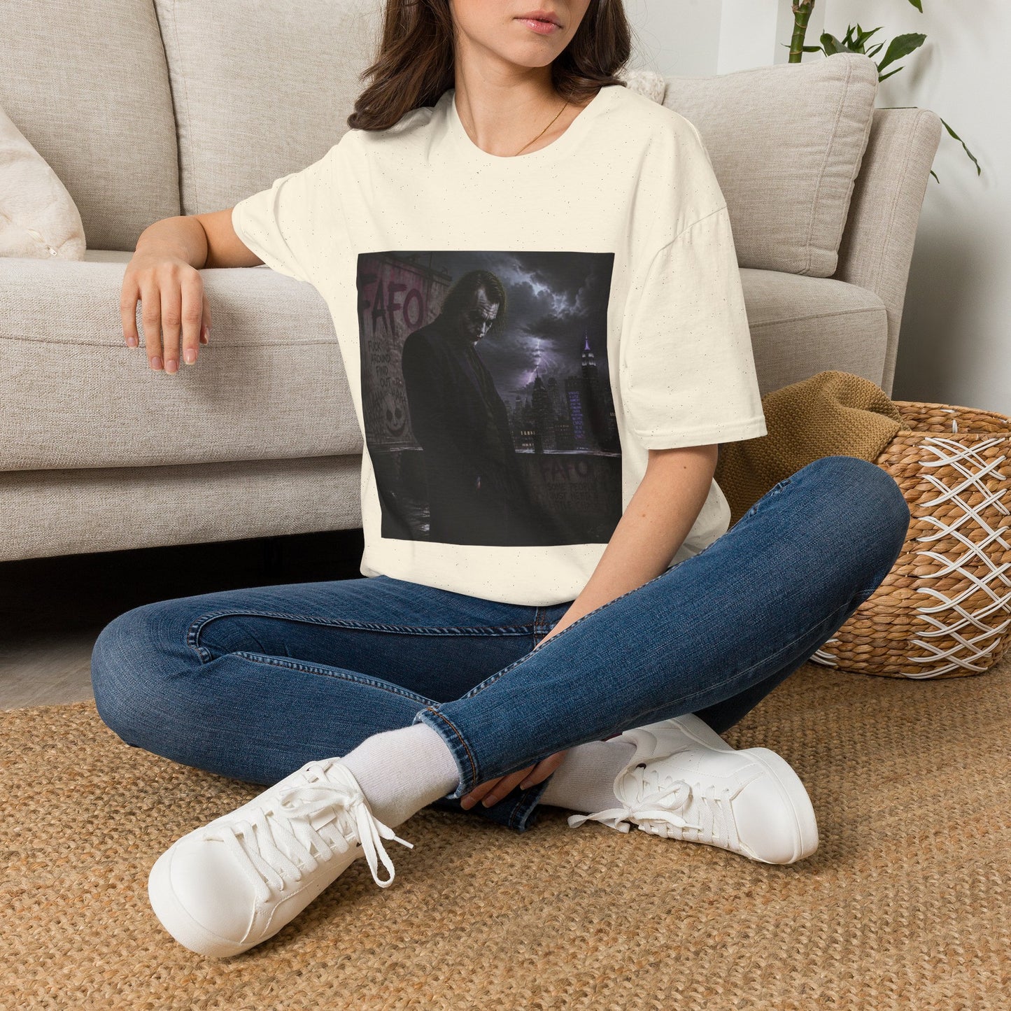Graphic Tee — Moody Night Joker Portrait T-Shirt