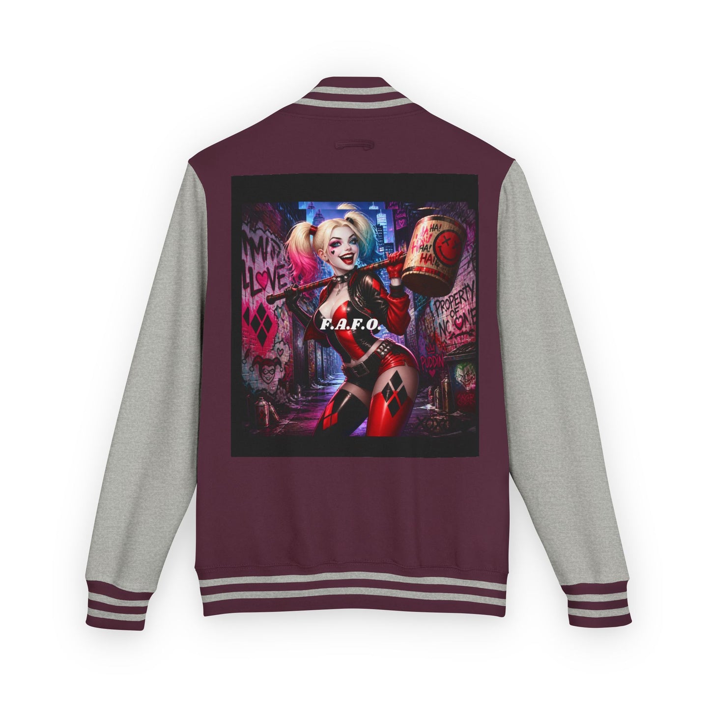 Letterman Jacket — Retro Graphic Back Patch