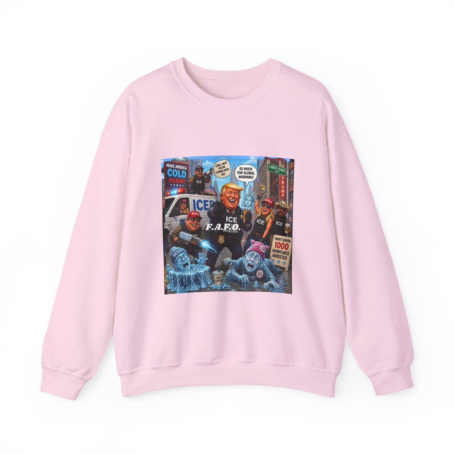 Graphic Crewneck Sweatshirt — 'The FAFO Society' Cold Patrol Artwork