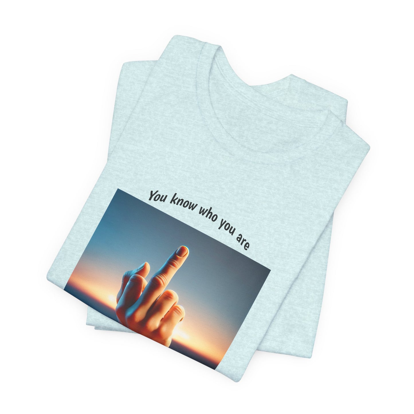 Sunset Middle Finger Graphic Tee – 'FAHO' Casual Statement T-Shirt
