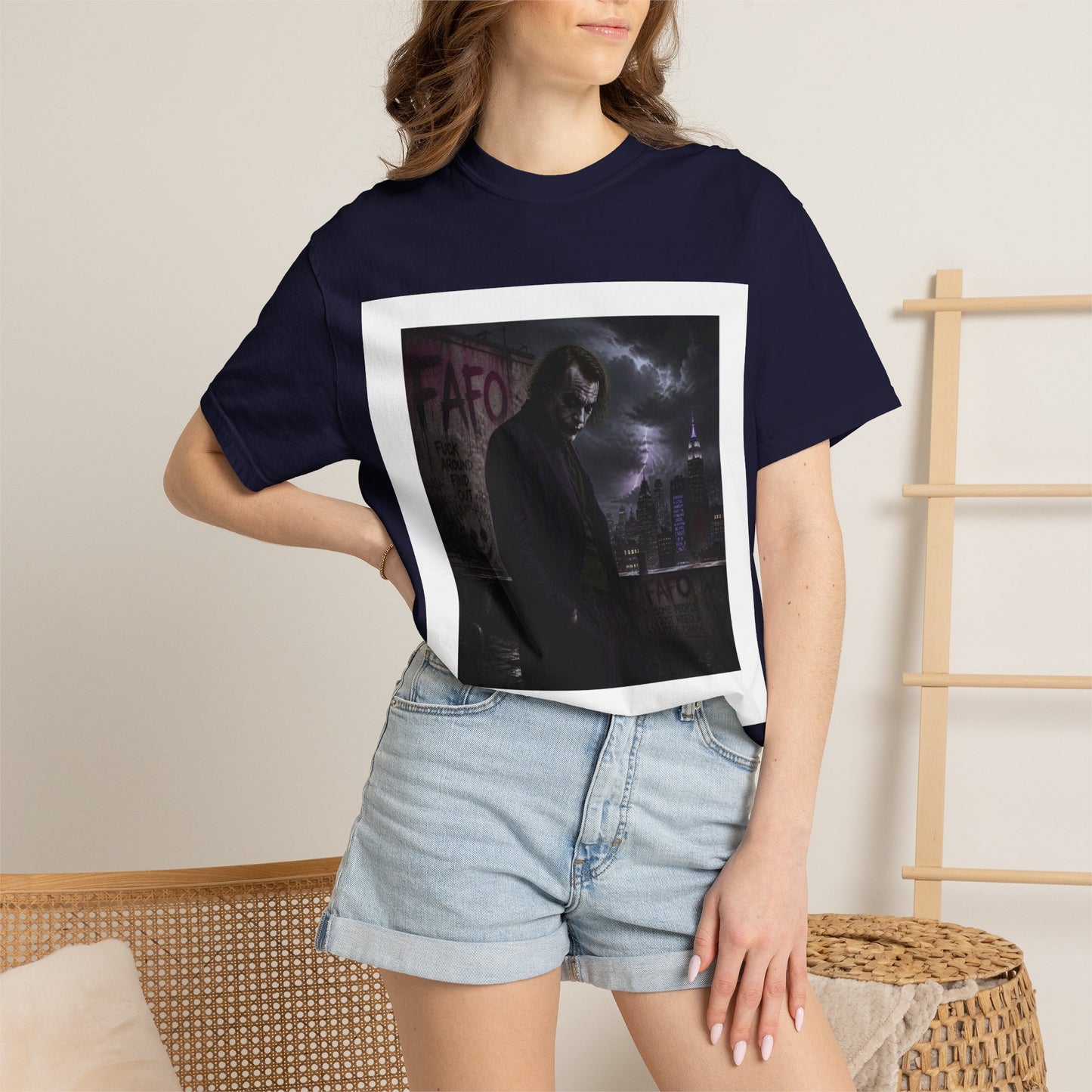 Dark Urban Noir T-Shirt — 'The Fafo Society' Skull Logo Tee