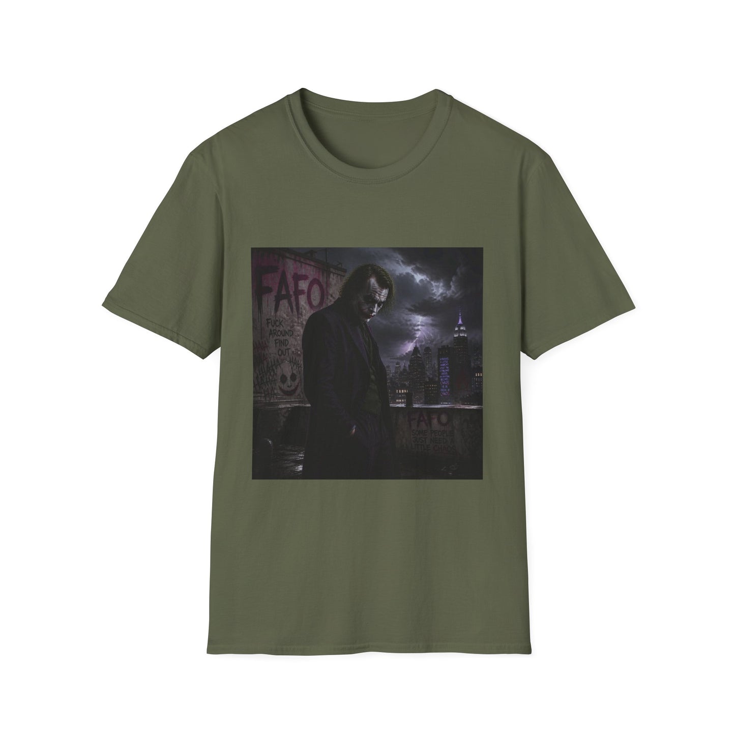 Graphic Tee — Moody Night Joker Portrait T-Shirt